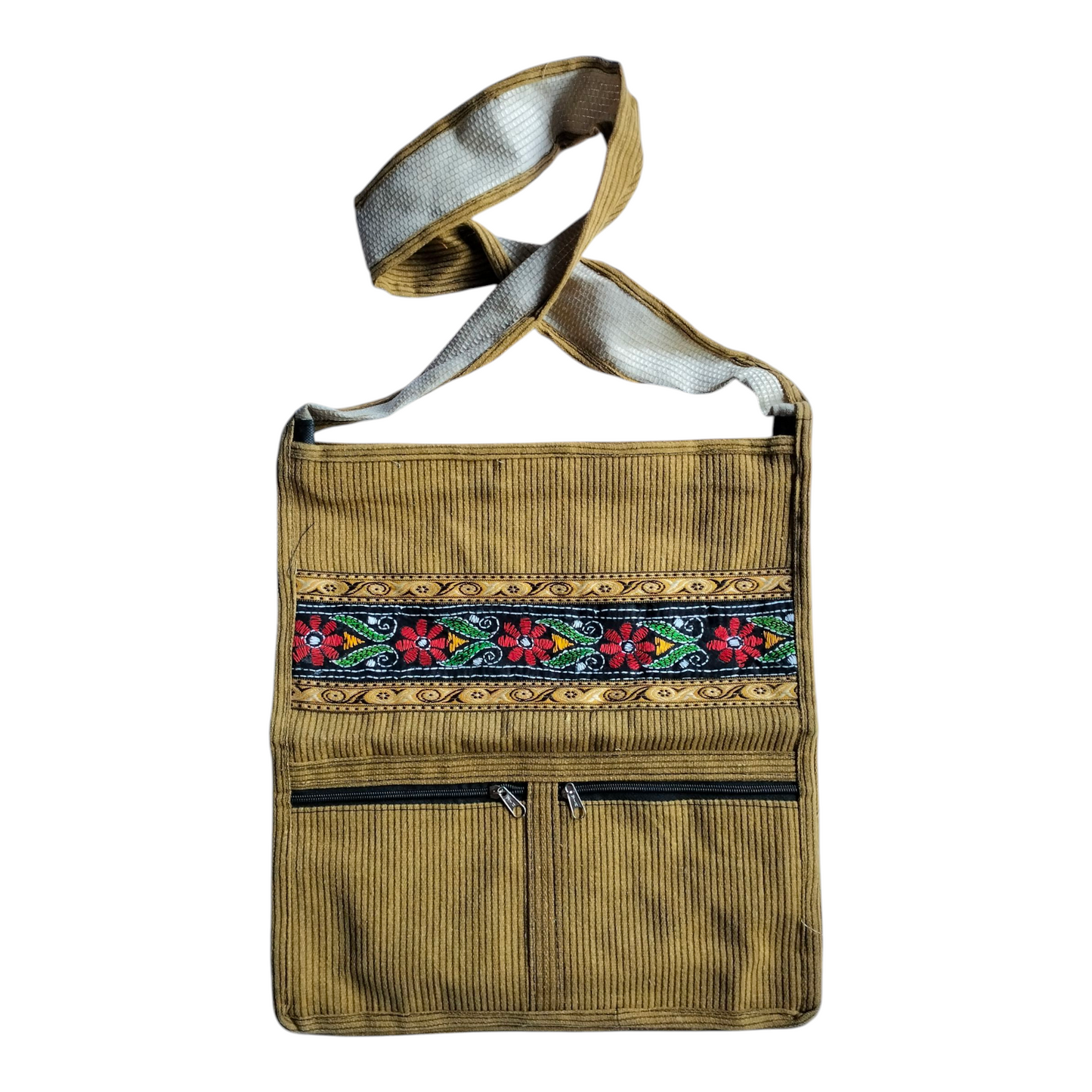 Handcrafted Traditional Shantiniketan Style Cotton Sling Jhola Bag | Crossbody Ethnic & Eco-Friendly