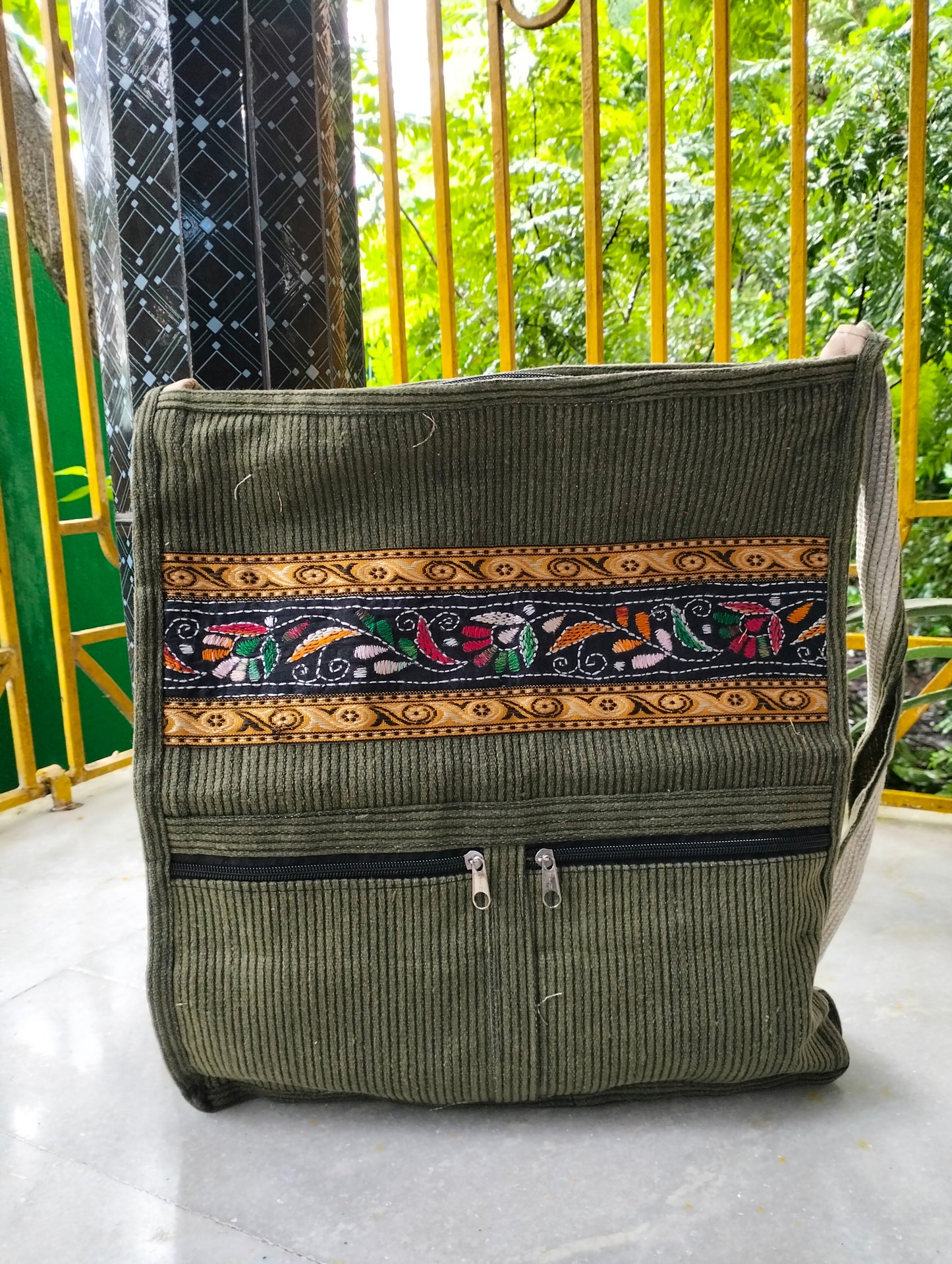 Shantiniketan Style Cotton Sling Jhola Bag