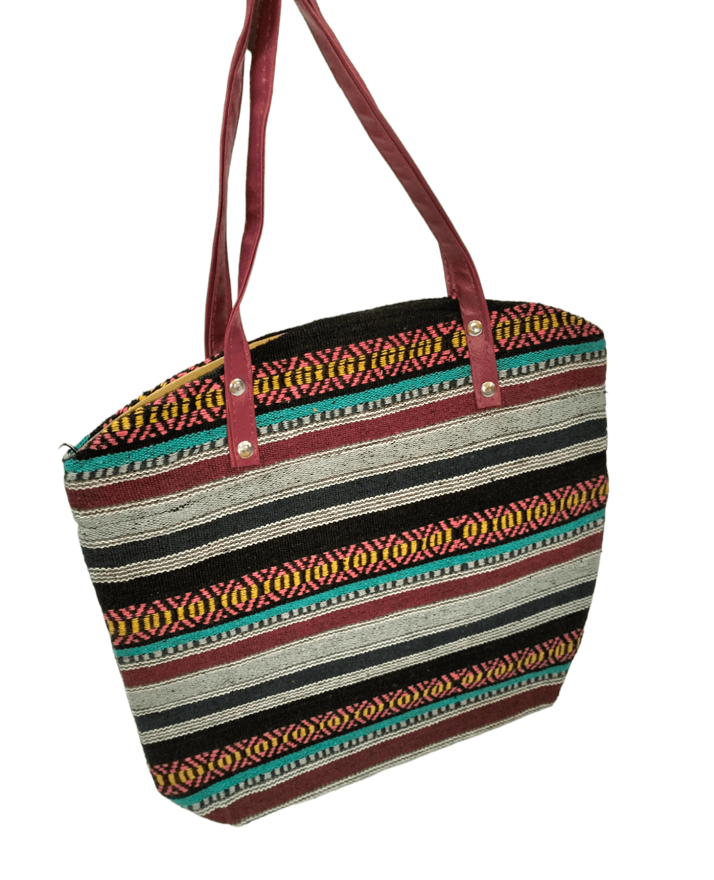 Stylish colorful traditional shantiniketan tote bag for women with zip - AP BAG BHANDAR