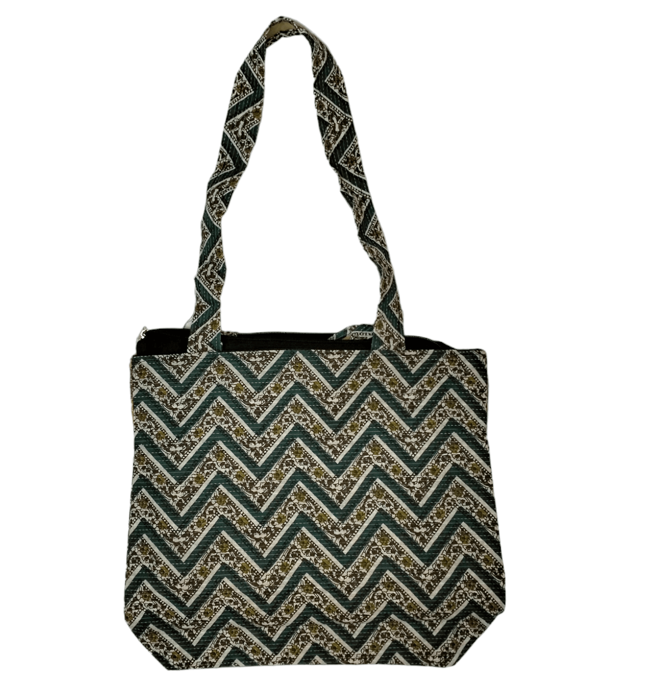 Stylish colorful traditional shantiniketan tote bag for women with zip - AP BAG BHANDAR