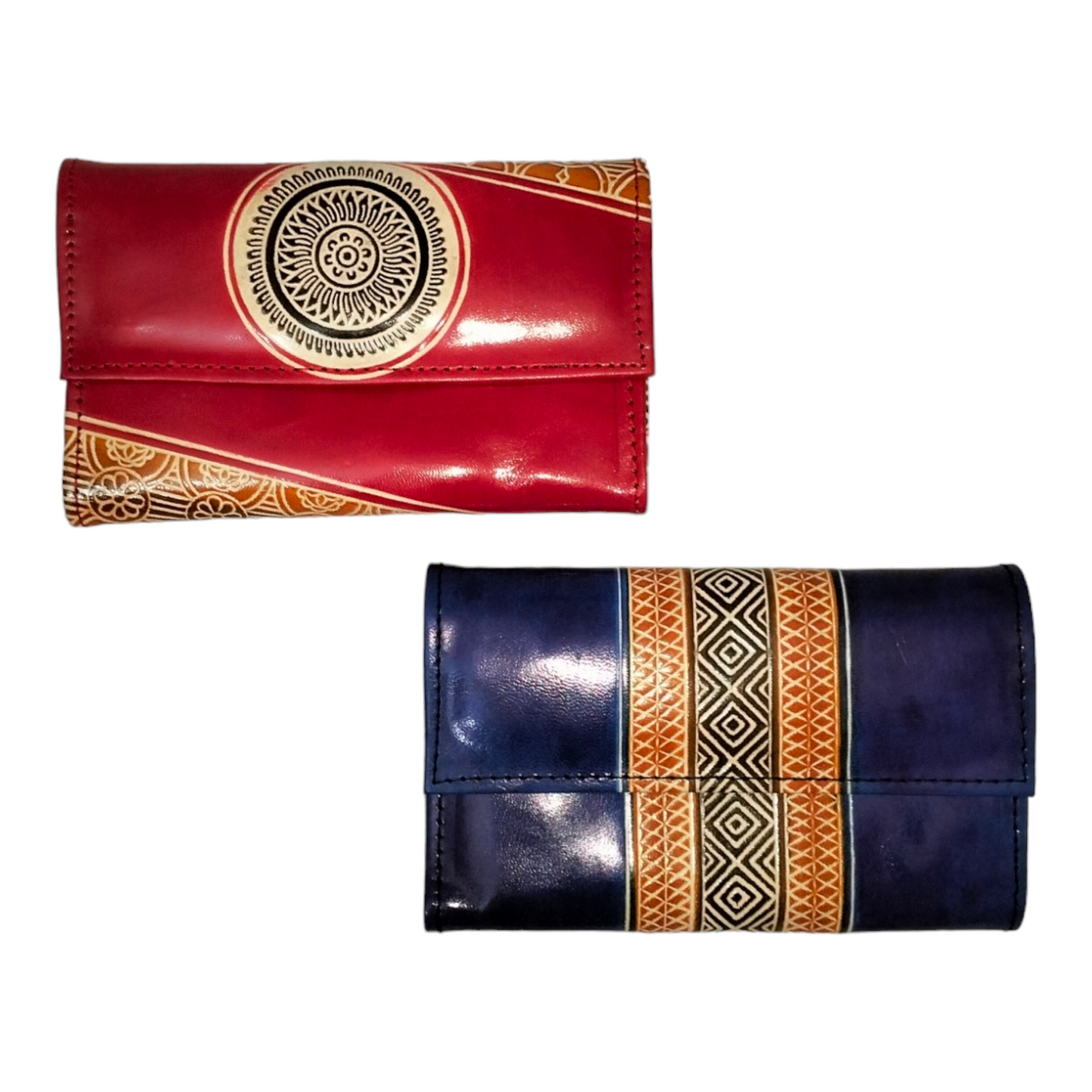 Pack of 2 Traditional Shantiniketan Purses for Women – Handcrafted Ethnic Wallets