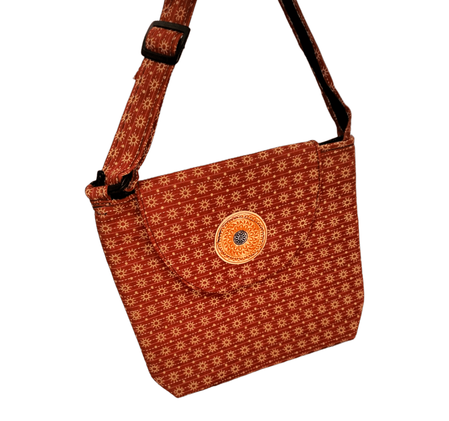 Stylish colorful traditional shantiniketan cotton sling bag for women - AP BAG BHANDAR