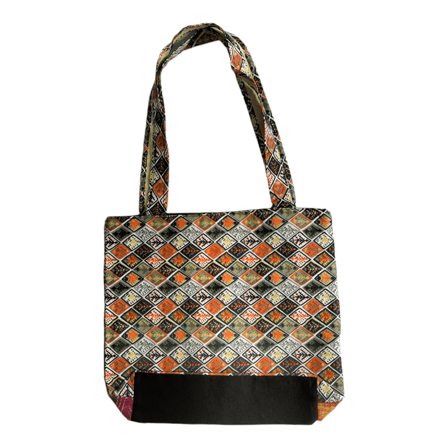 Stylish colorful cotton shantiniketan tote bag for women with zipper - AP BAG BHANDAR