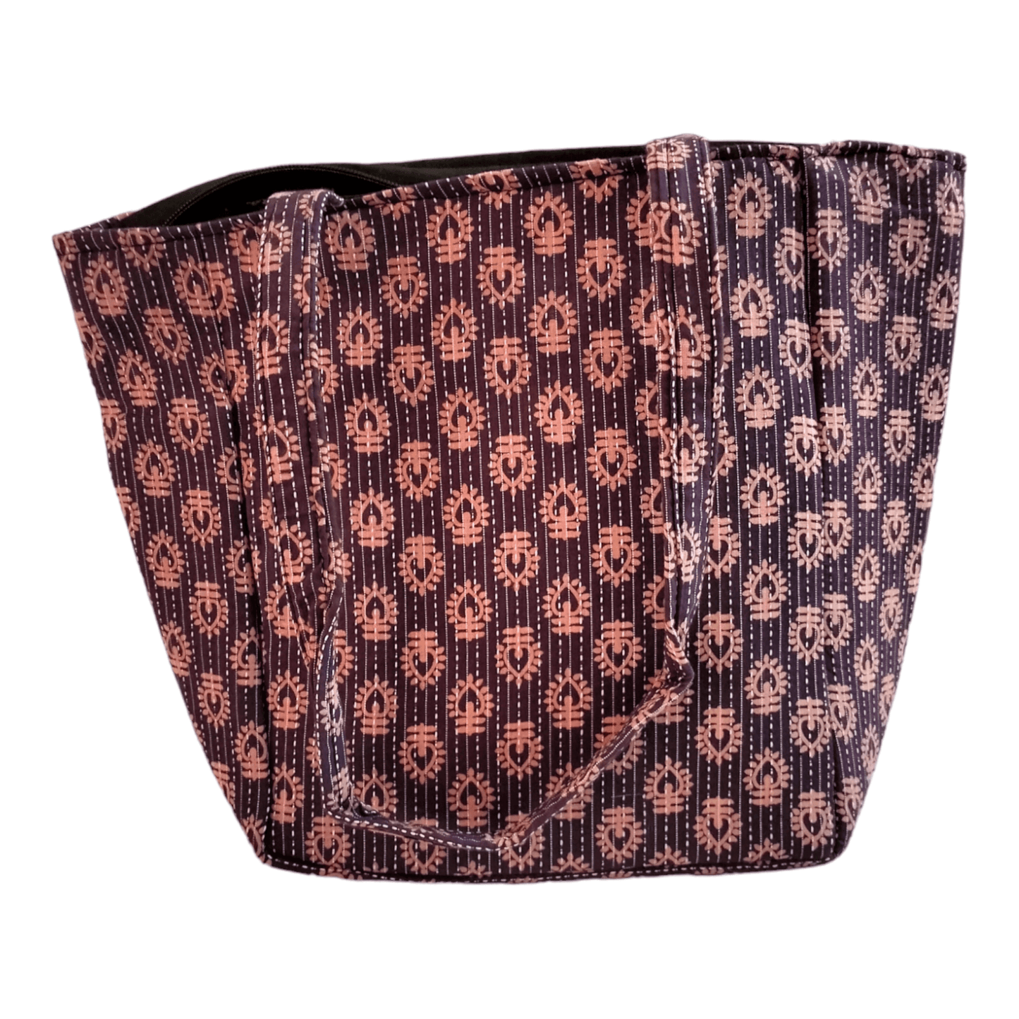 Stylish colorful cotton shantiniketan tote bag for women with zipper - AP BAG BHANDAR