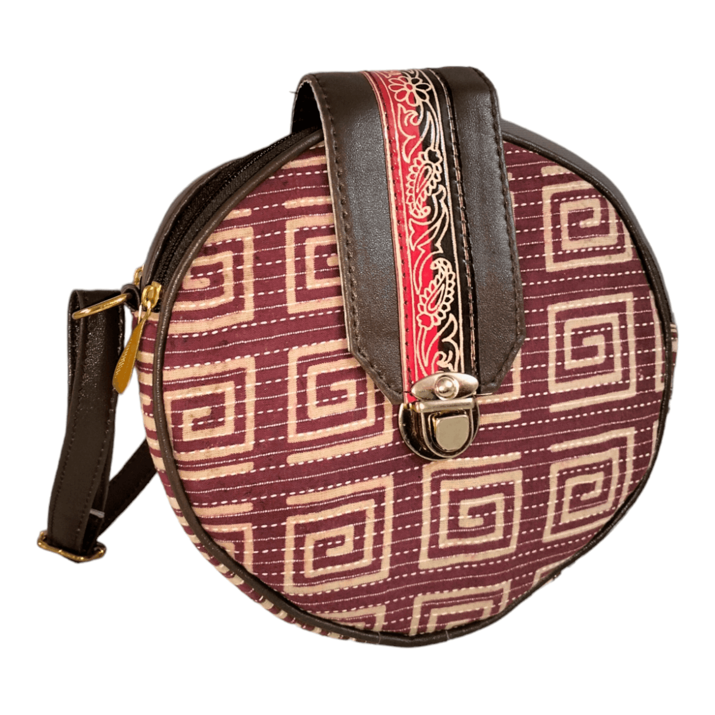 Stylish shantiniketan trendy round sling bag for women - AP BAG BHANDAR