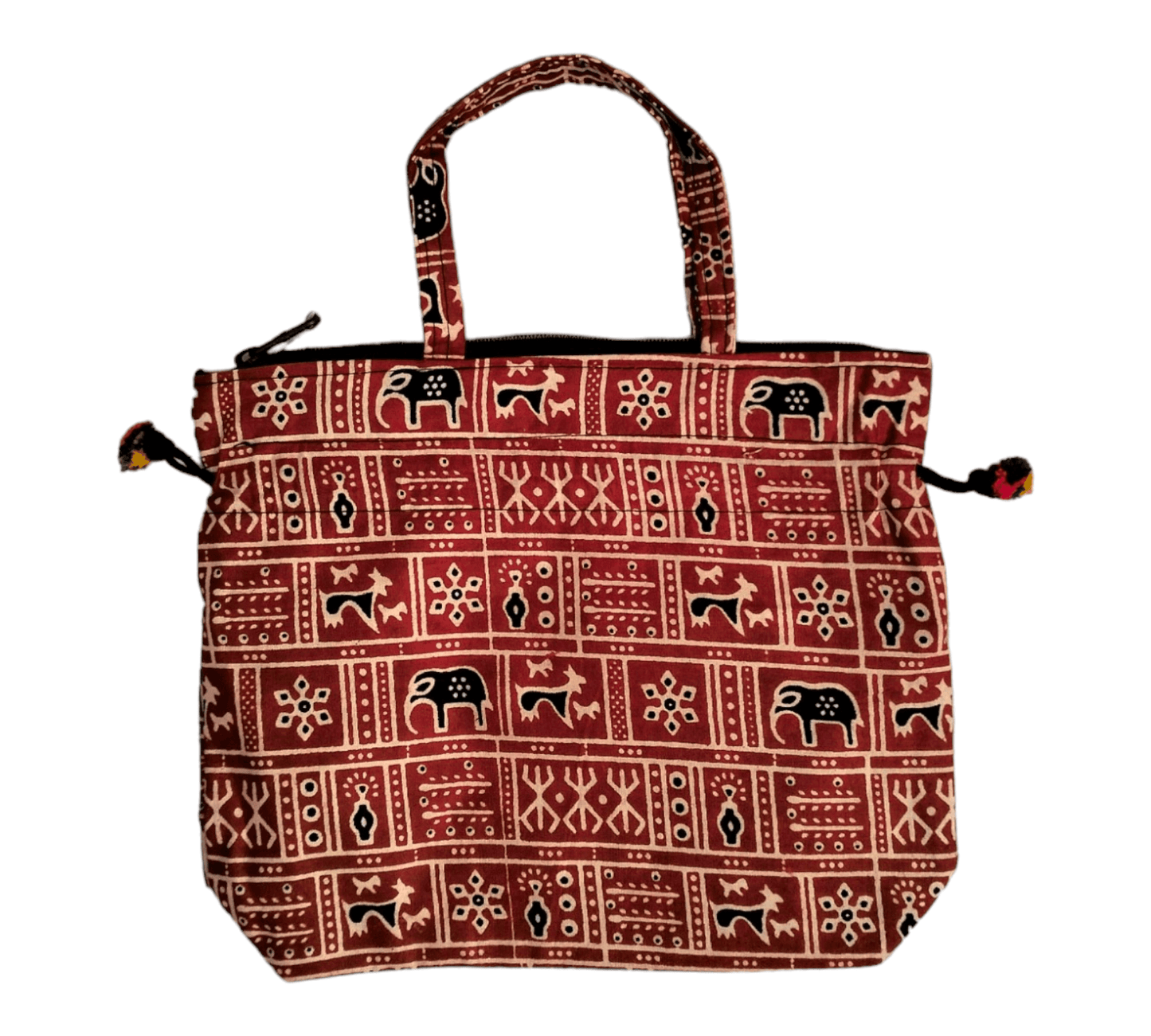 Shantiniketan Cotton Mini Handbag - Traditional Indian Handcrafted Bag for Women - Ethnic Charm & Style - AP BAG BHANDAR