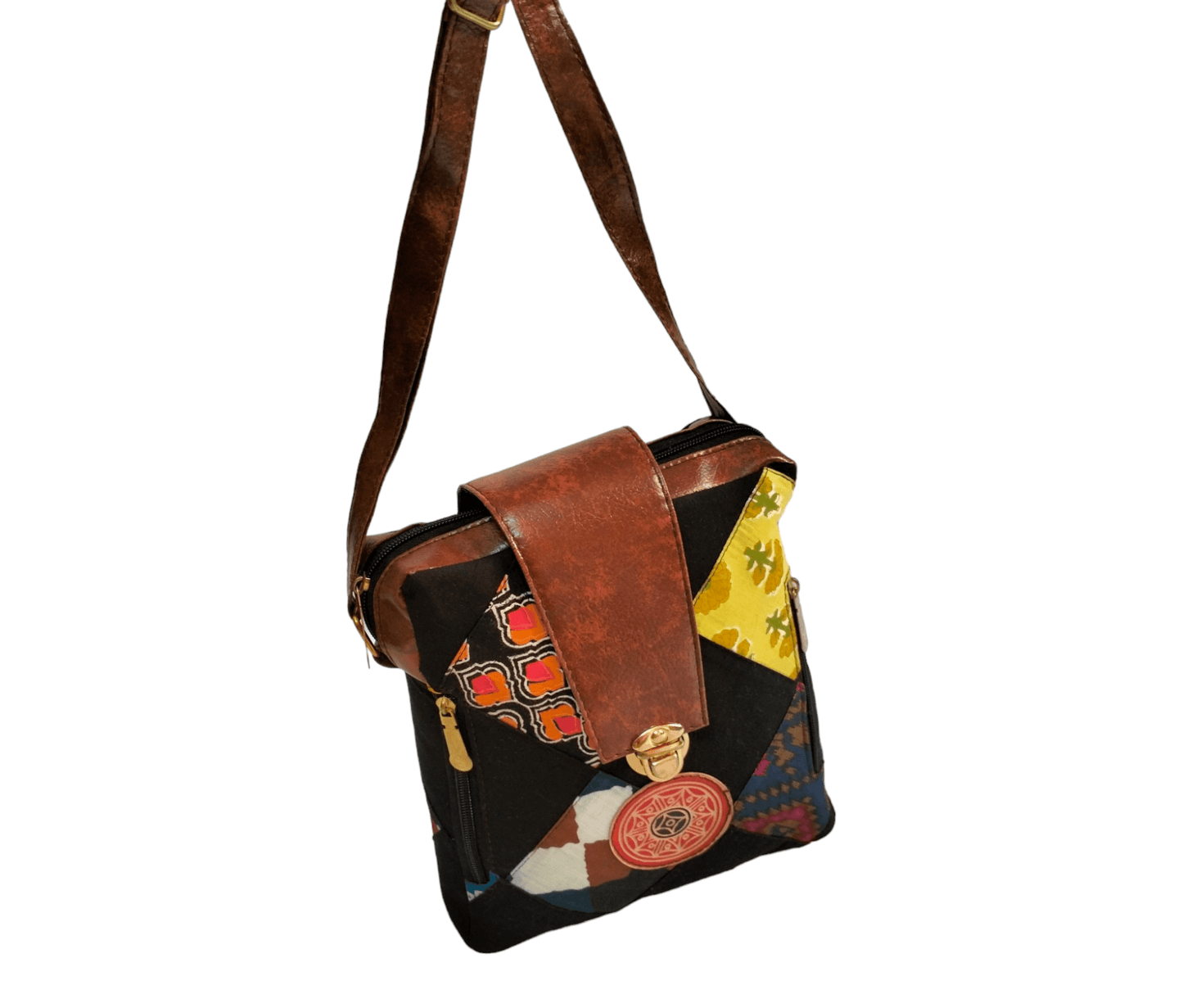 Handcrafted Traditional Shantiniketan Sling Bag for Women - Stylish and Practical - AP BAG BHANDAR