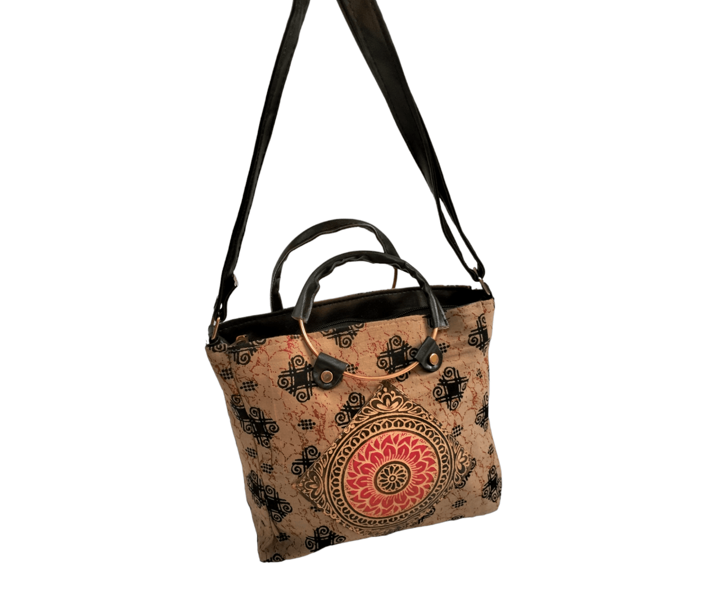 Handcrafted Traditional Shantiniketan Sling Bag for Women - Stylish and Practical - AP BAG BHANDAR
