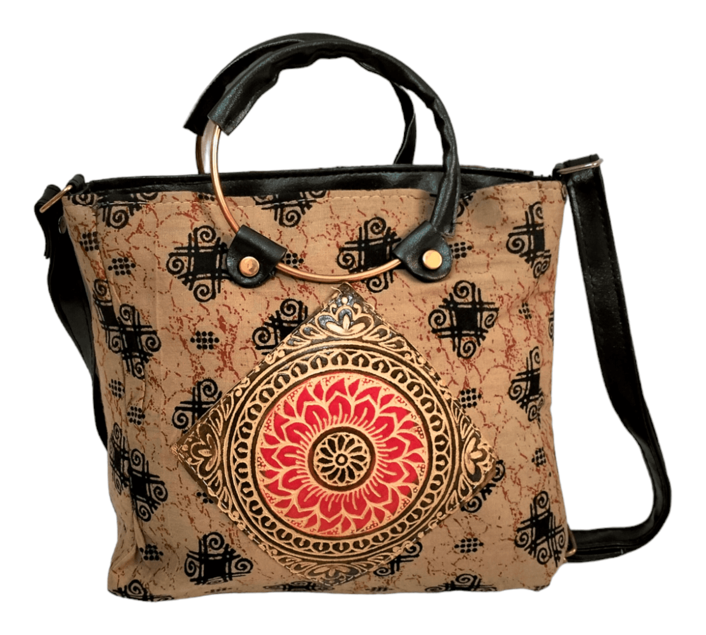 Handcrafted Traditional Shantiniketan Sling Bag for Women - Stylish and Practical - AP BAG BHANDAR