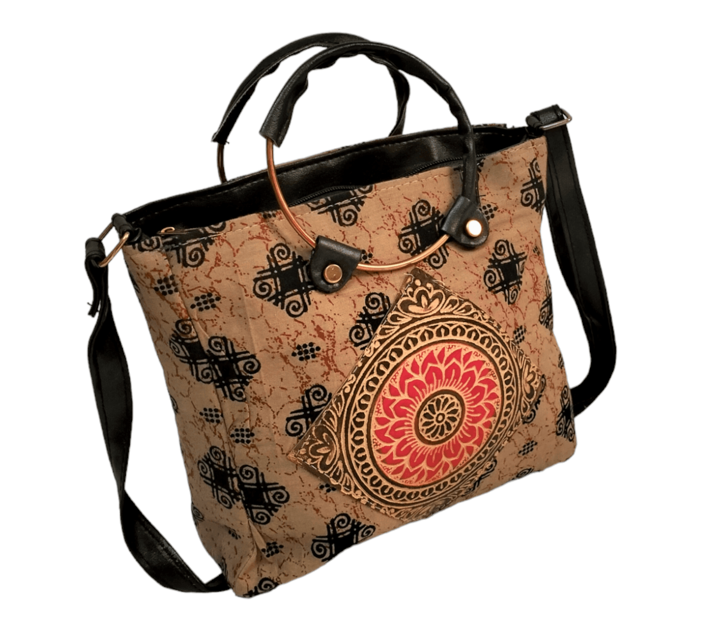 Handcrafted Traditional Shantiniketan Sling Bag for Women - Stylish and Practical - AP BAG BHANDAR