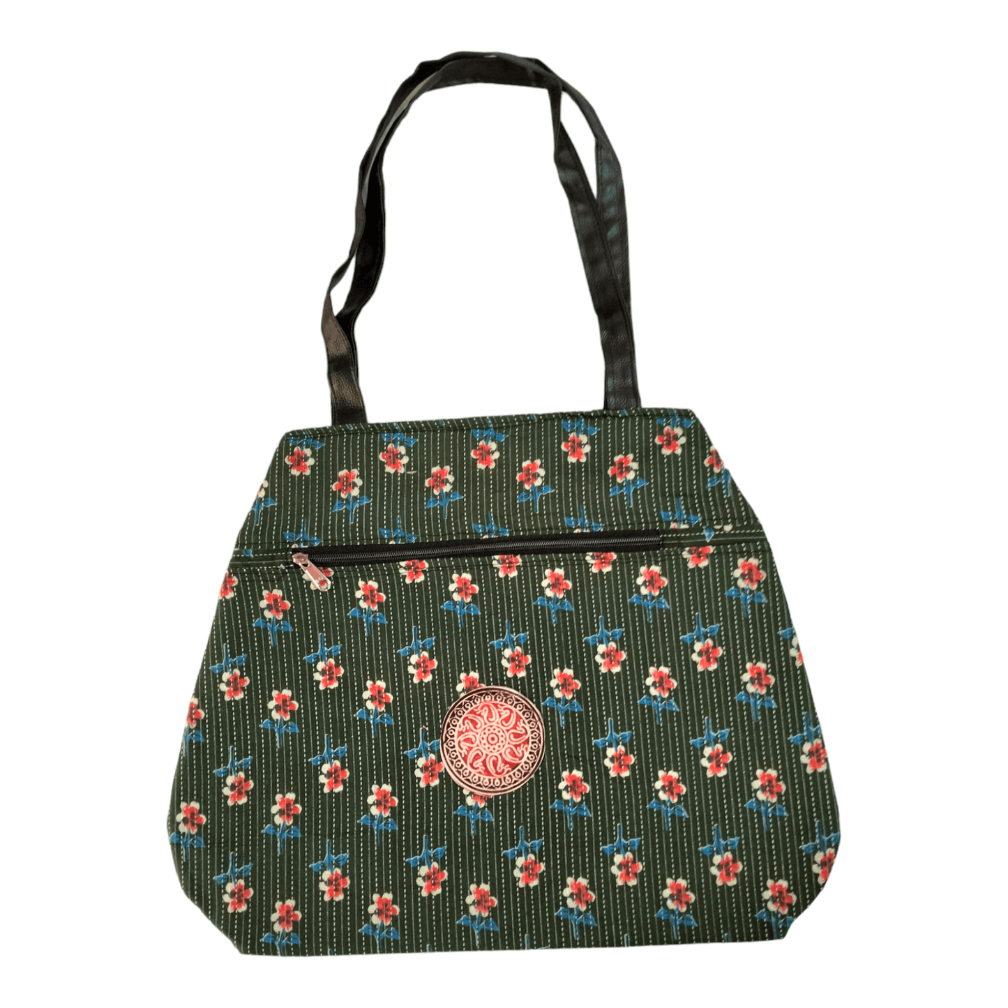 Colorful Shantiniketan Tote Bag for Women - Handcrafted Indian Carry-All with Vibrant Designs - AP BAG BHANDAR
