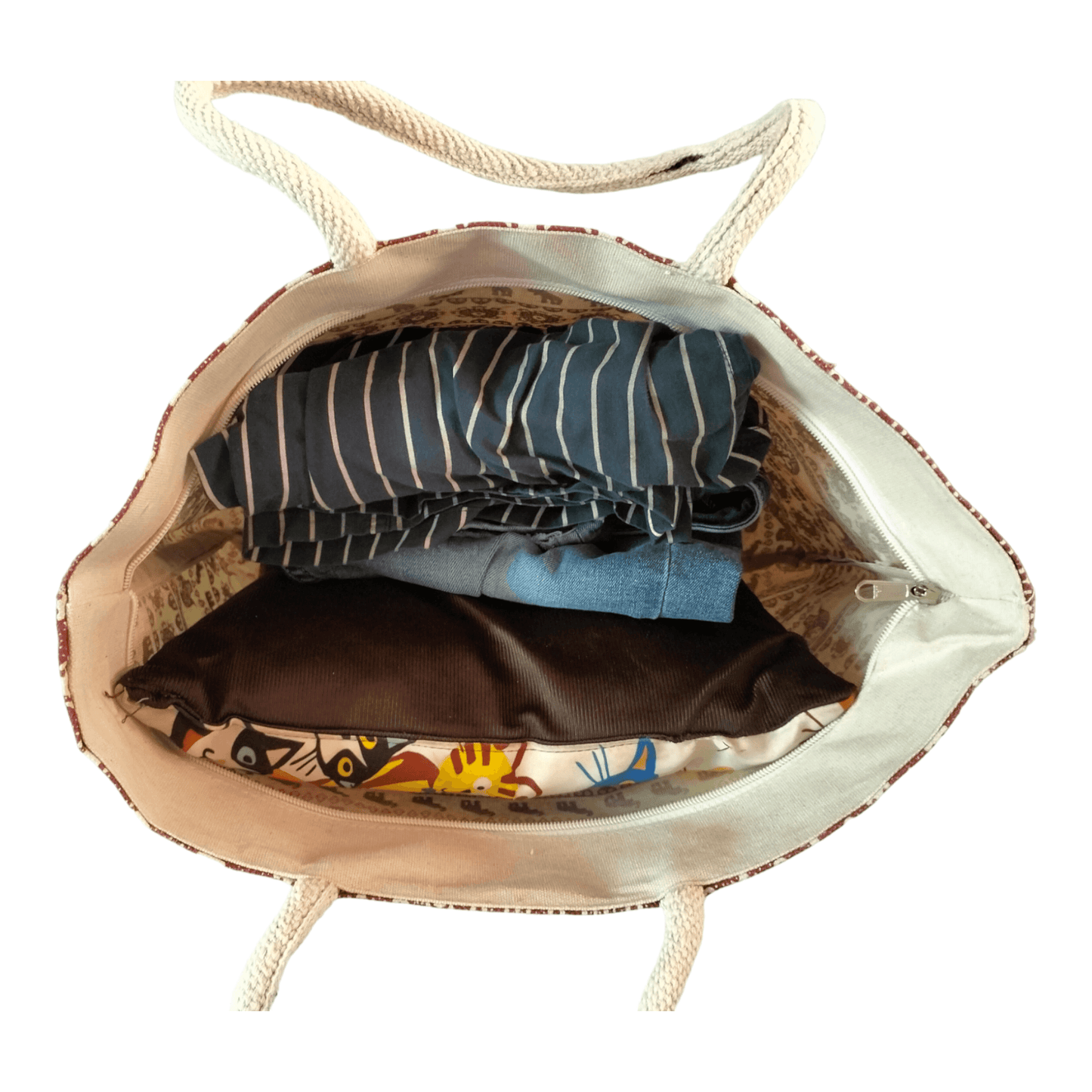 Shantiniketan Jute Tote Bag - Spacious Printed Design for Eco-Friendly Fashion Statement - AP BAG BHANDAR