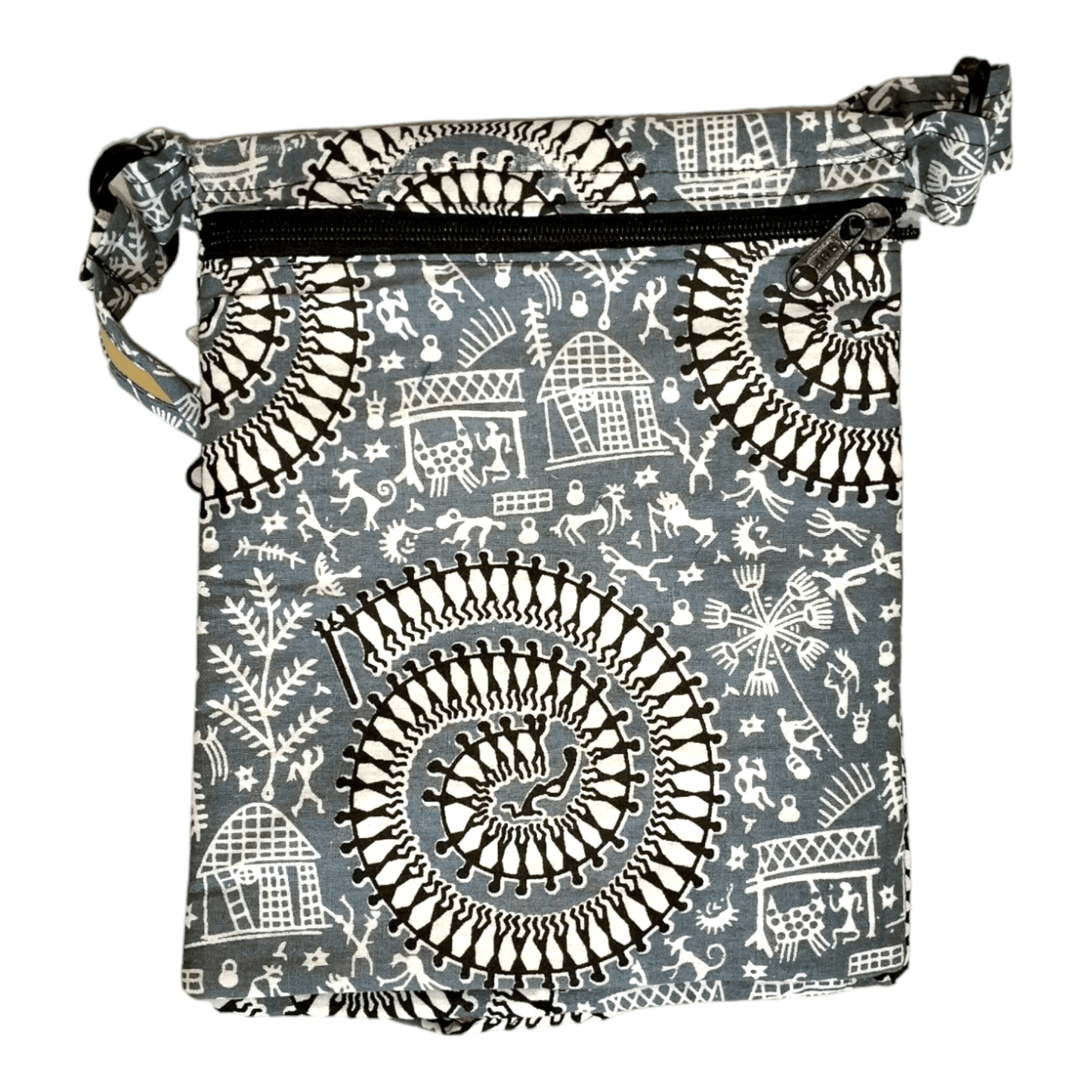 Colorful Shantiniketan Cotton Cloth Sling Bag - Handcrafted Indian Boho Style - AP BAG BHANDAR