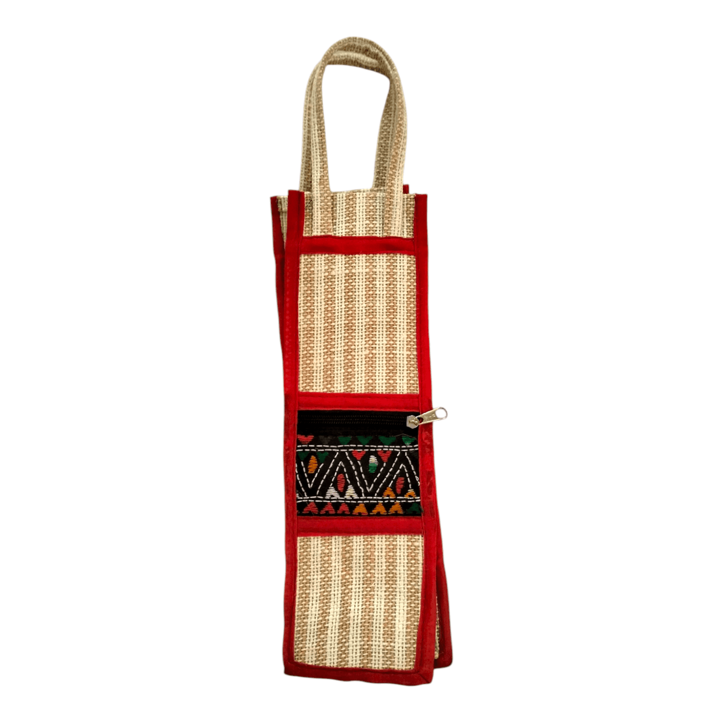 Eco-Friendly Shantiniketan Jute Bag for Water Bottles Pack of 2 - AP BAG BHANDAR