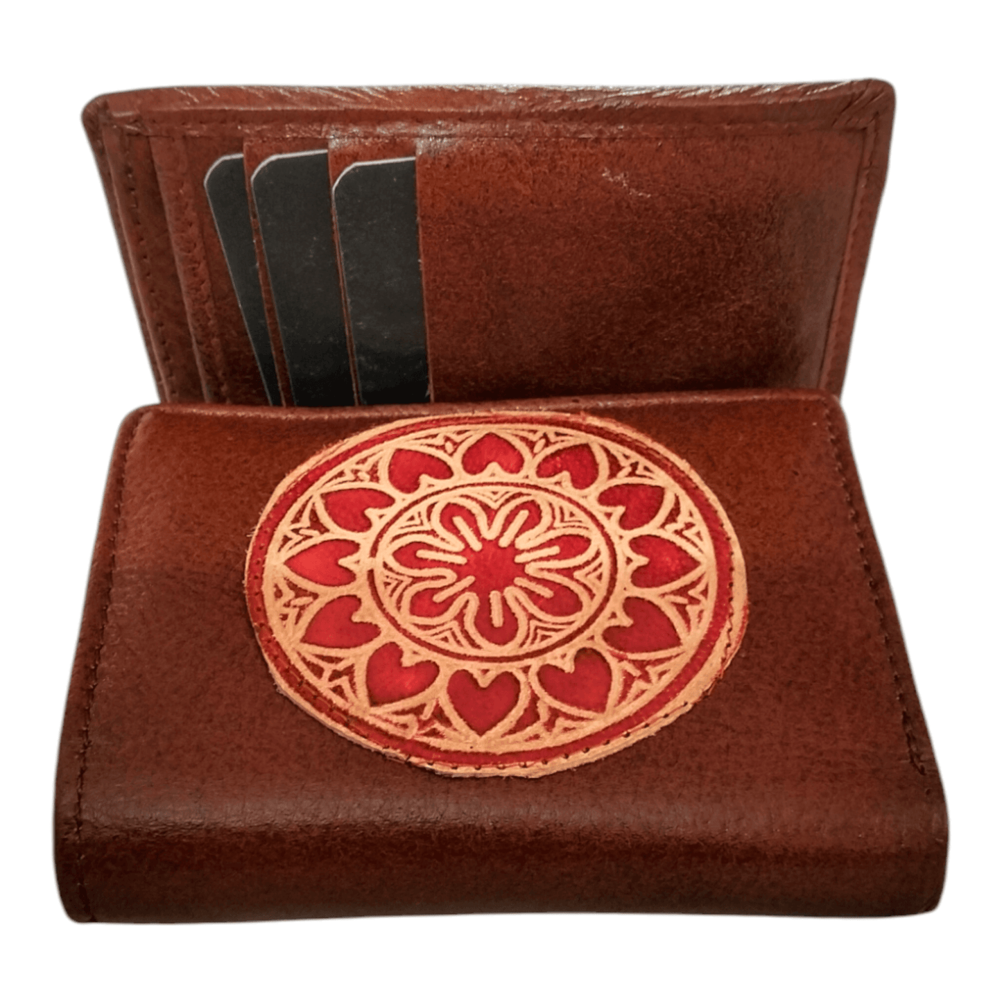 Men's Shantiniketan Style 3 Fold Wallet Purse - Handcrafted - AP BAG BHANDAR