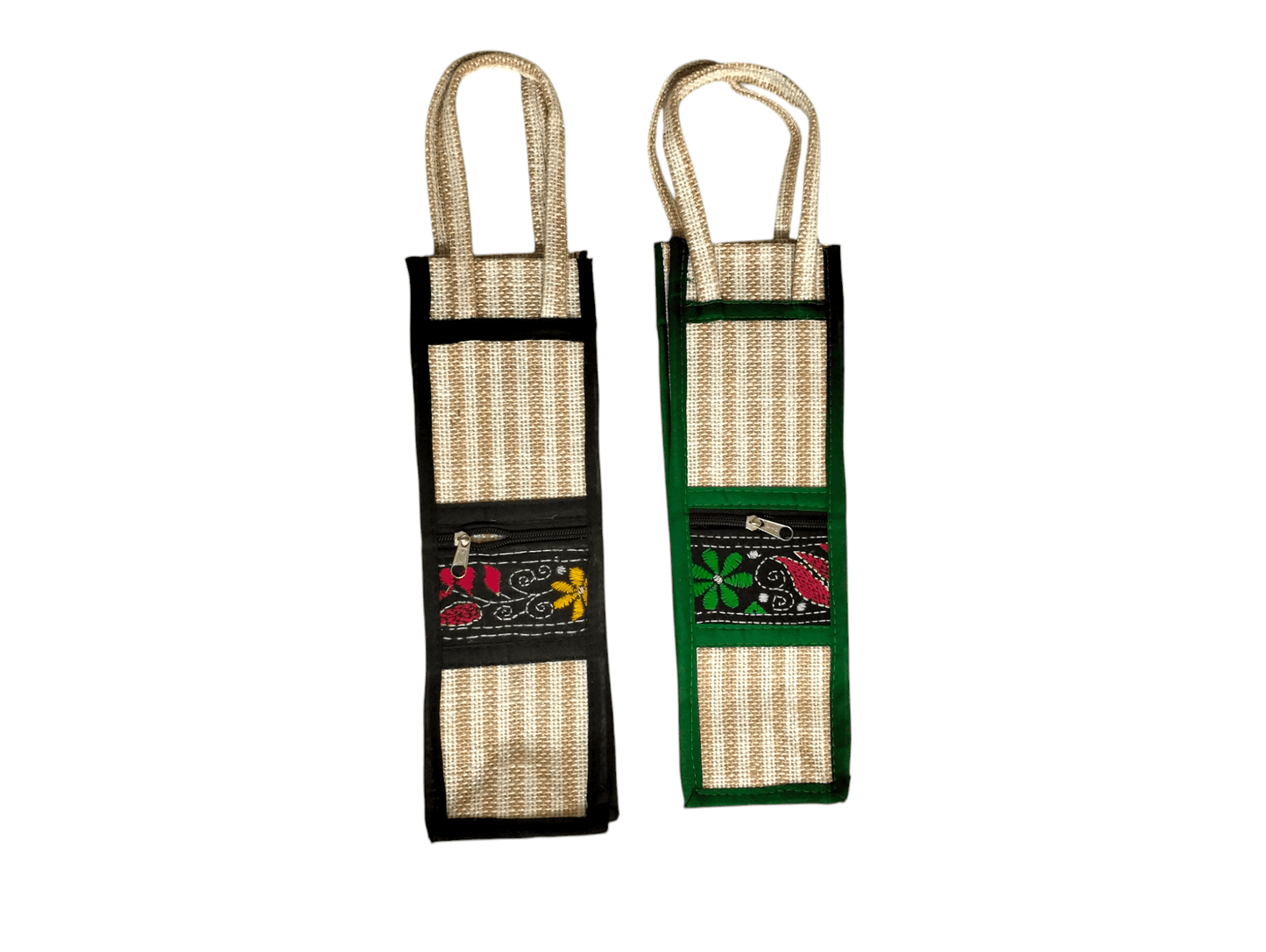 Eco-Friendly Shantiniketan Jute Bag for Water Bottles Pack of 2 - AP BAG BHANDAR
