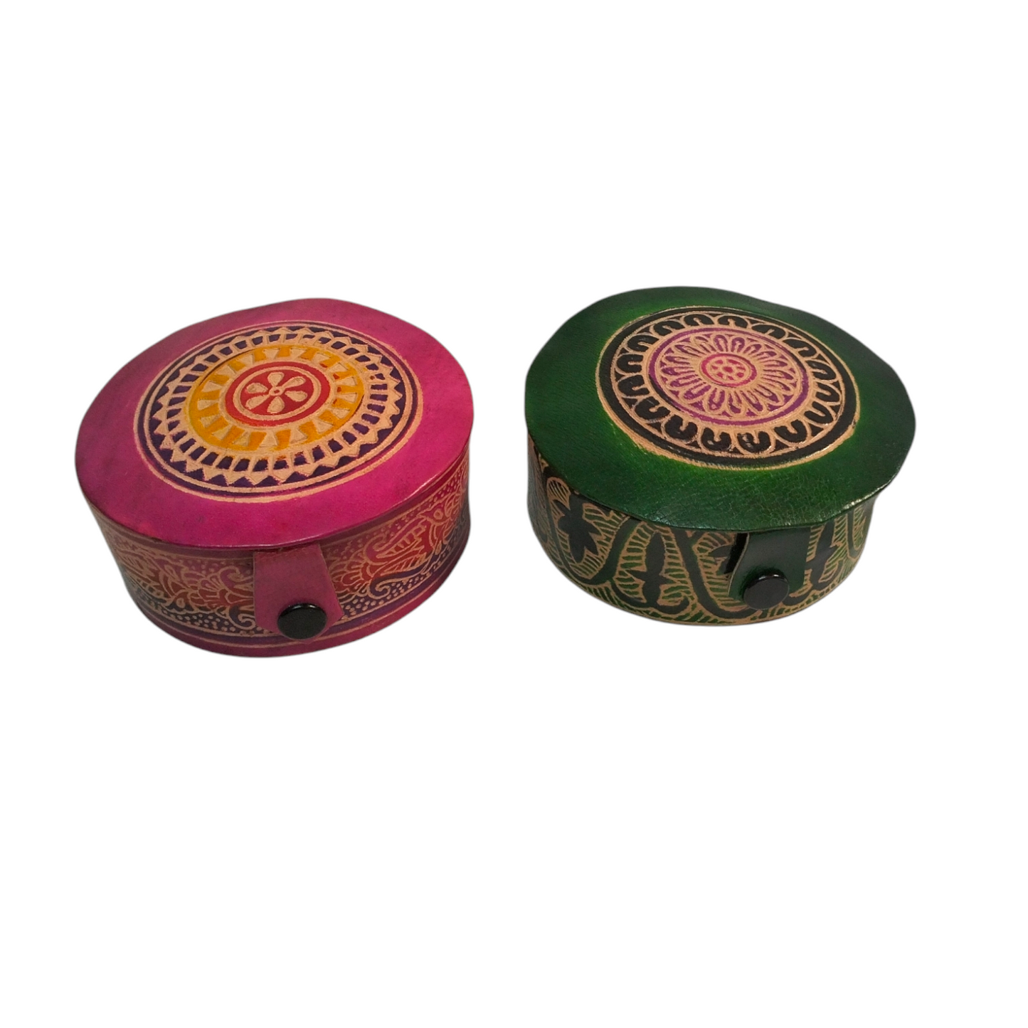 Traditional Shantiniketan Handcrafted Jewellery Box for Women Small Size Pack of 2