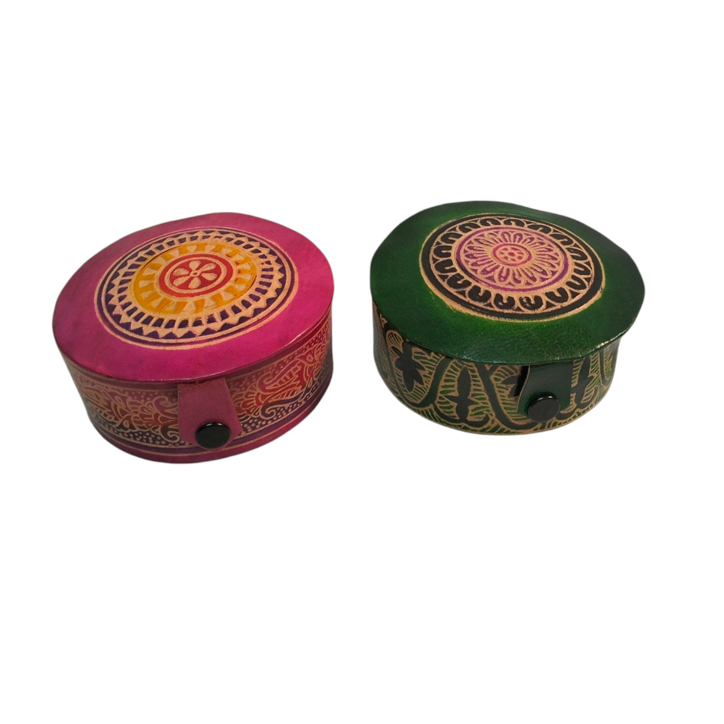 Traditional Shantiniketan Handcrafted Jewellery Box for Women Small Size Pack of 2
