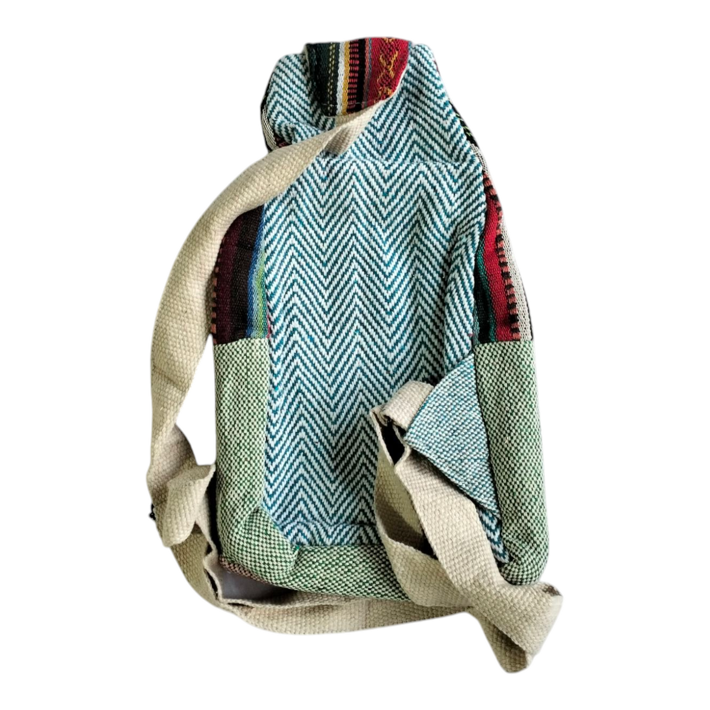 Handcrafted Mini Crossbody Bag – Shantiniketan Art in Cotton and Himalayan Hemp