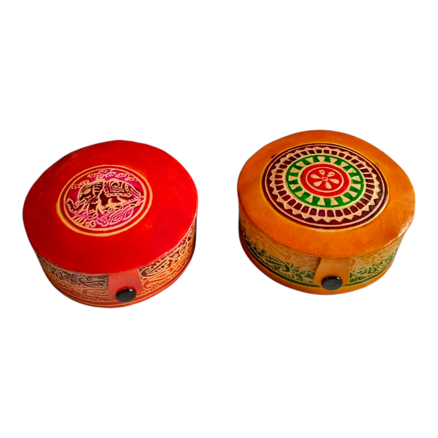Traditional Shantiniketan Handcrafted Jewellery Box for Women Small Size Pack of 2