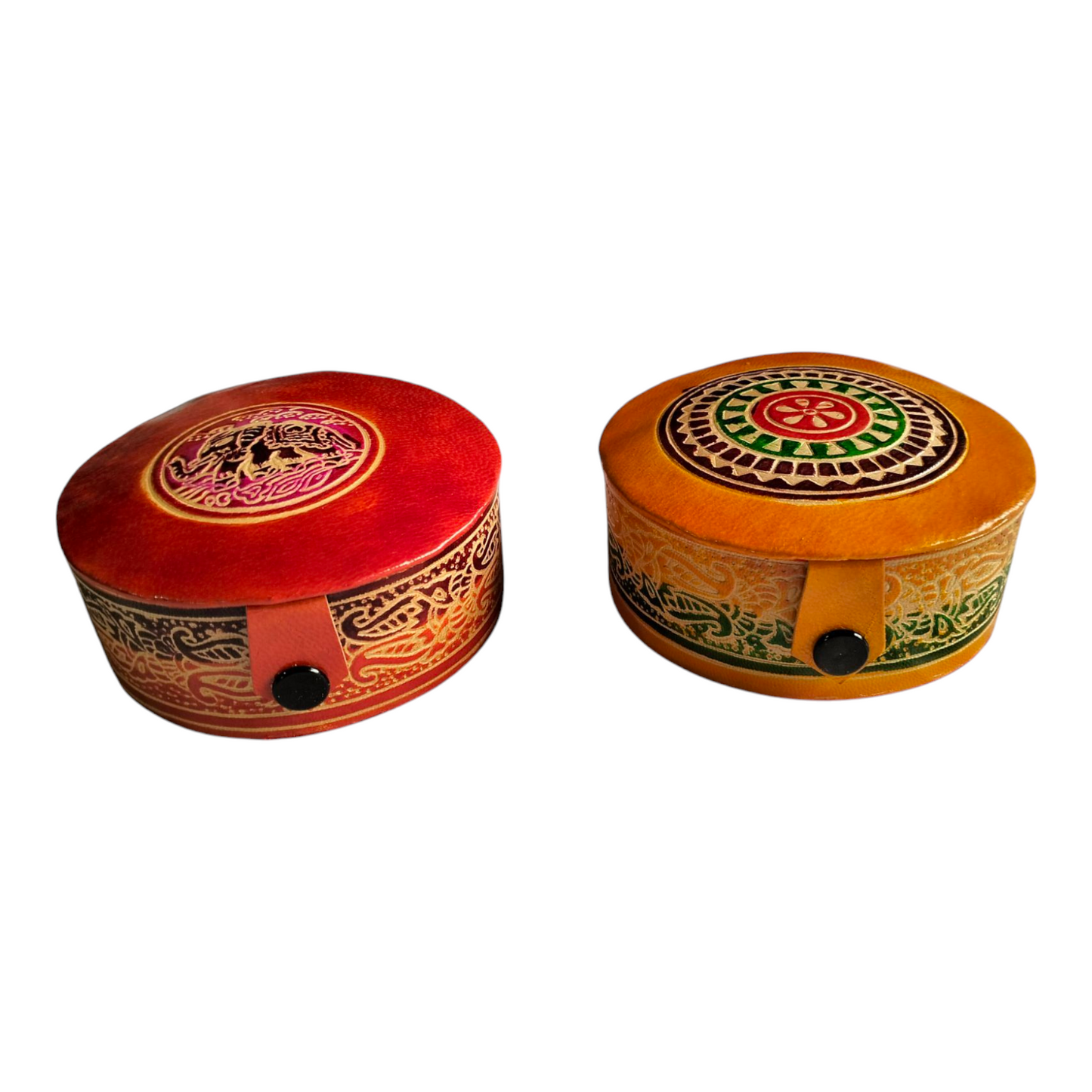 Traditional Shantiniketan Handcrafted Jewellery Box for Women Small Size Pack of 2
