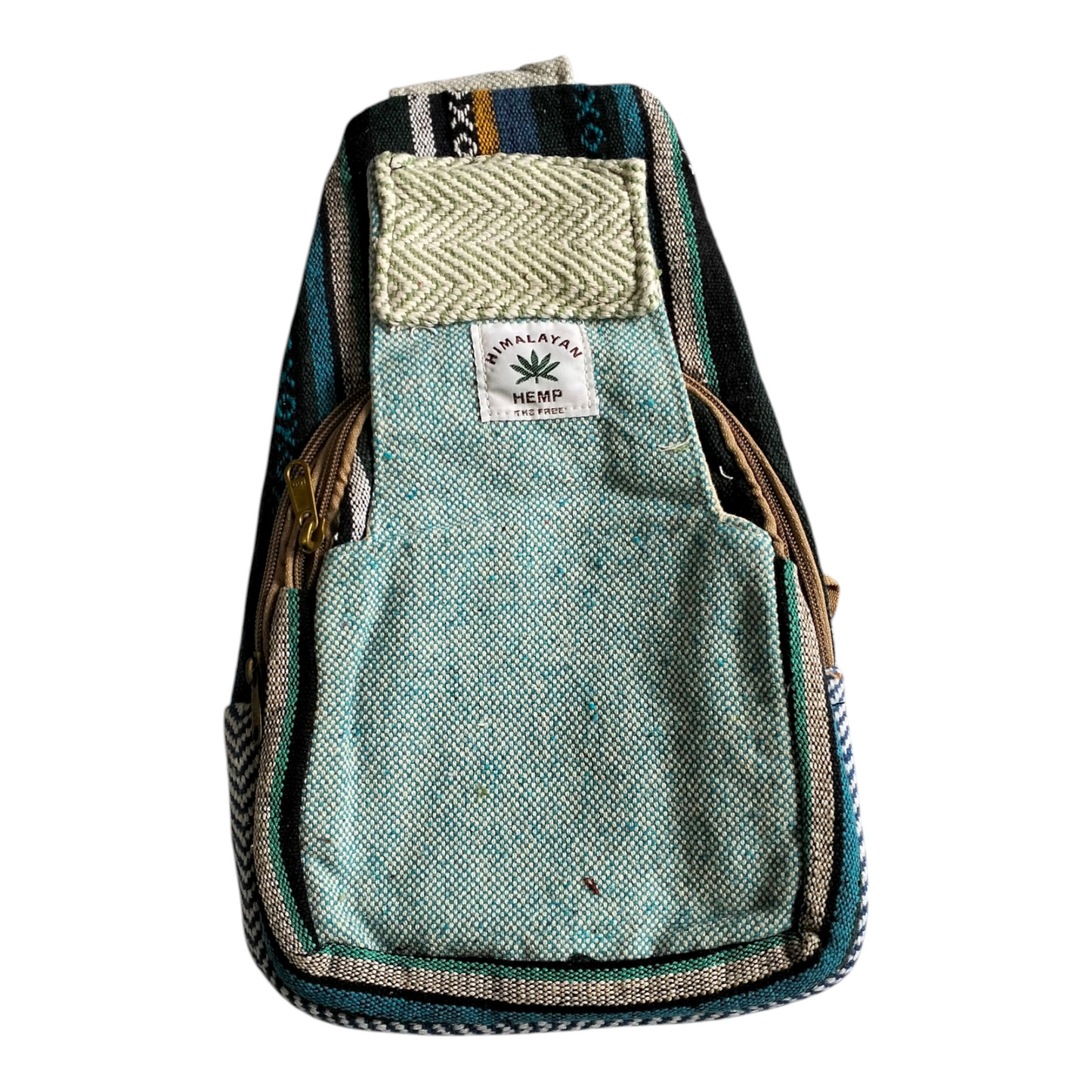 Handmade Shantiniketan Cotton Mini Crossbody Bag – Vintage Indian Sling & Himalayan Hemp Fusion for Women