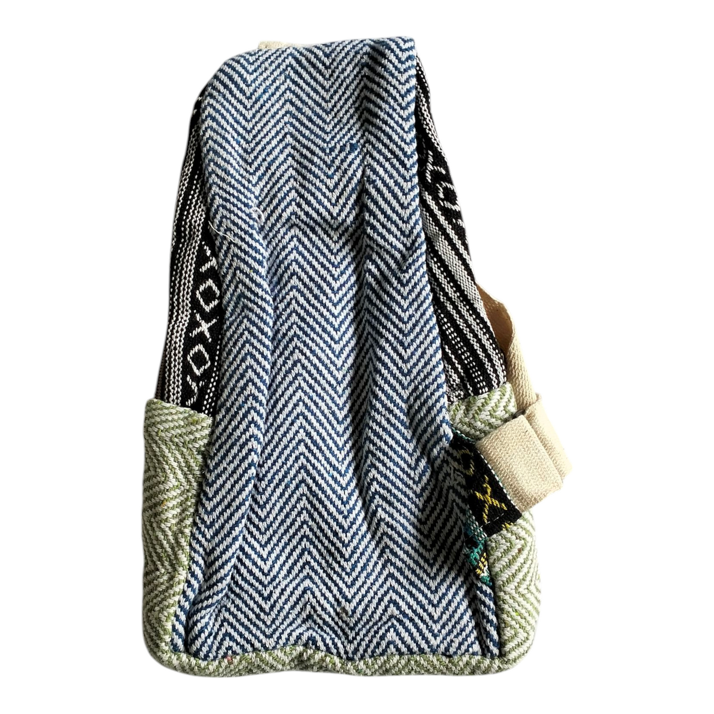 Handmade Shantiniketan Cotton Mini Crossbody Bag – Vintage Indian Sling & Himalayan Hemp Fusion for Women