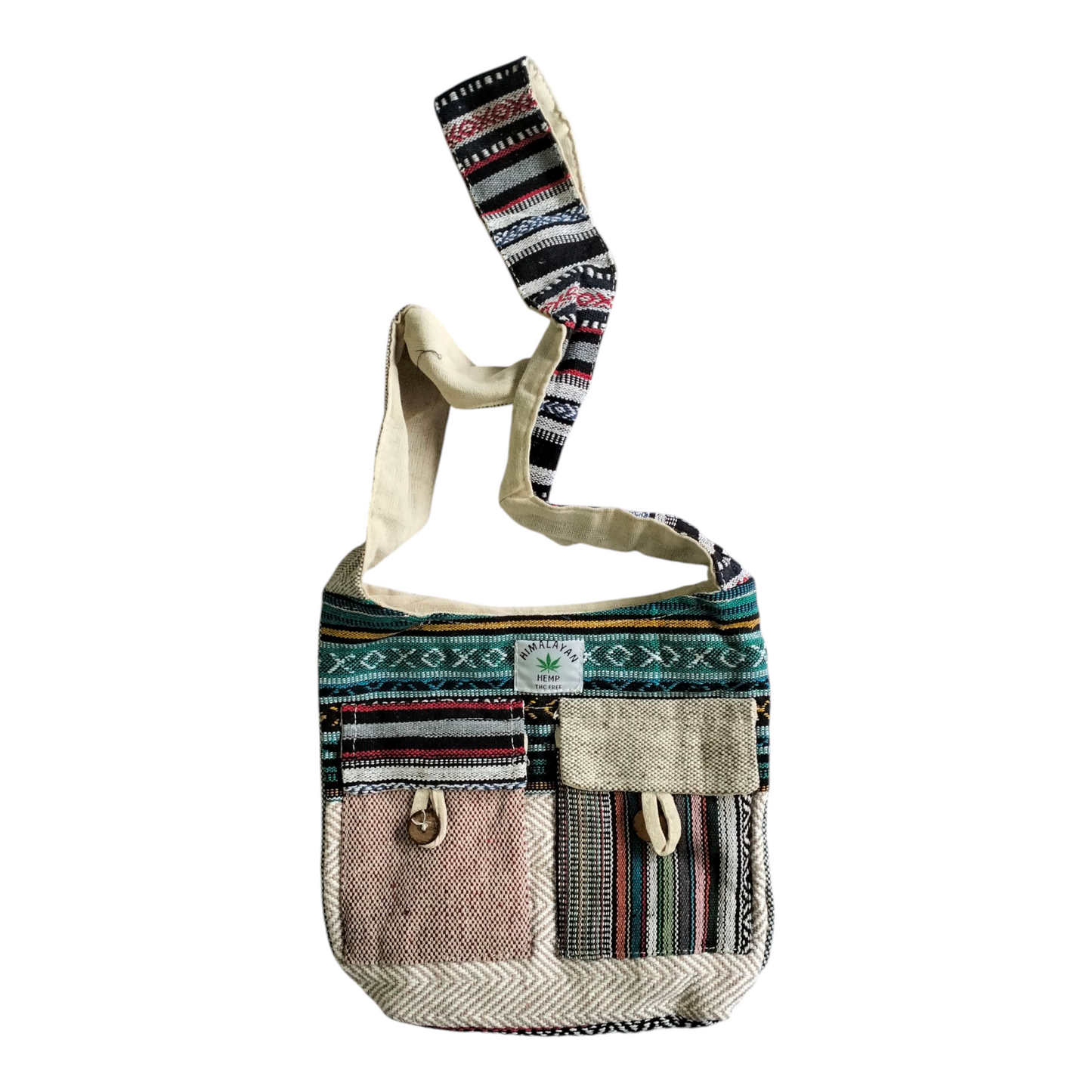 Shantiniketan Style Cotton Sling Bag – Himalayan Hemp Jhola Bag for Women