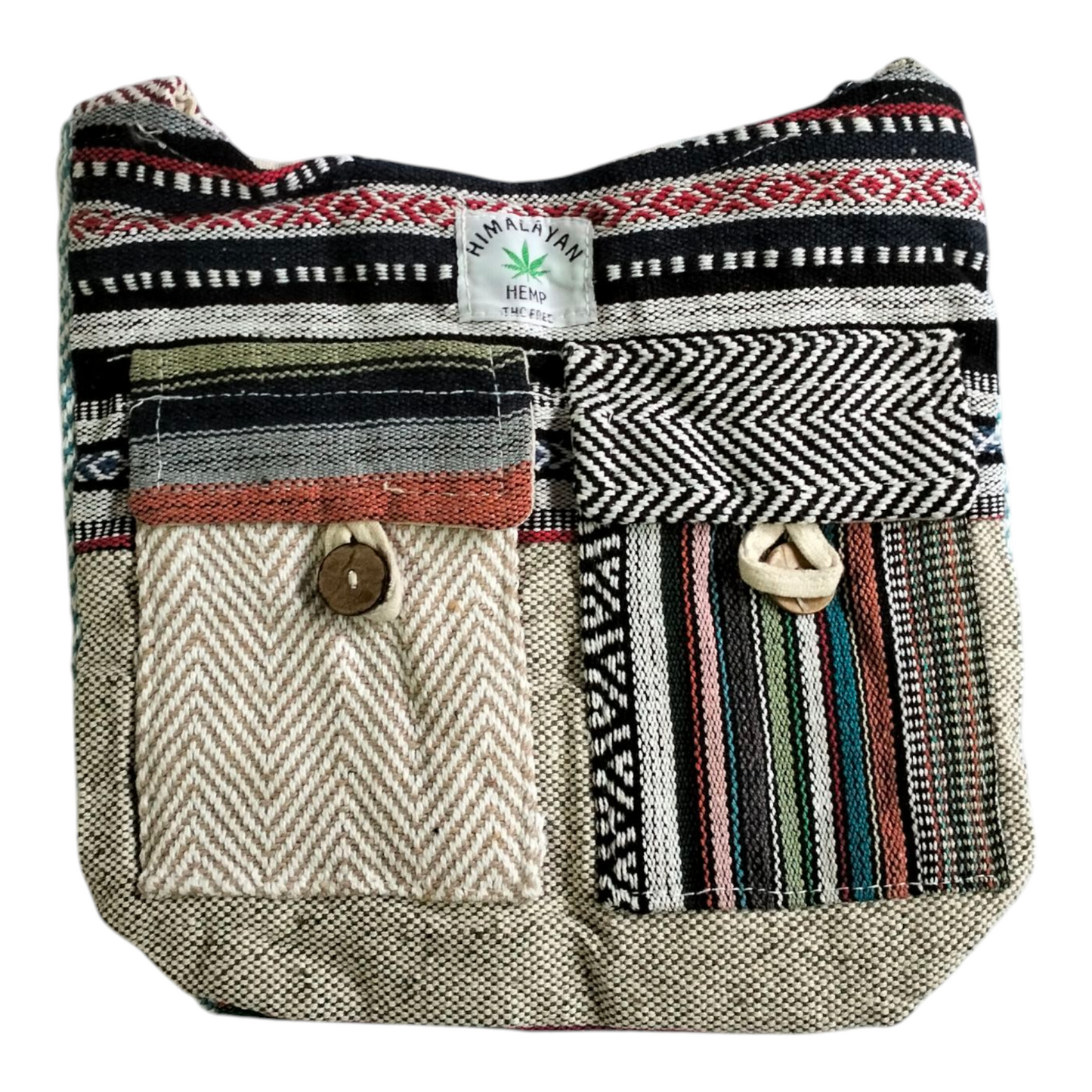 Shantiniketan Style Cotton Sling Bag – Himalayan Hemp Jhola Bag for Women