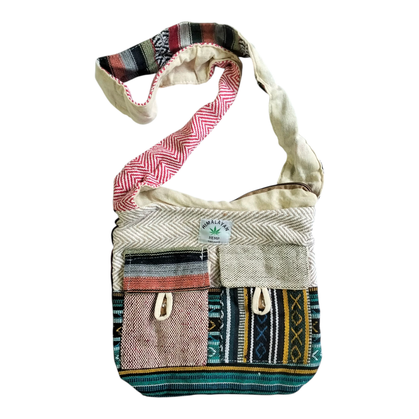 Shantiniketan Style Cotton Sling Bag – Himalayan Hemp Jhola Bag for Women