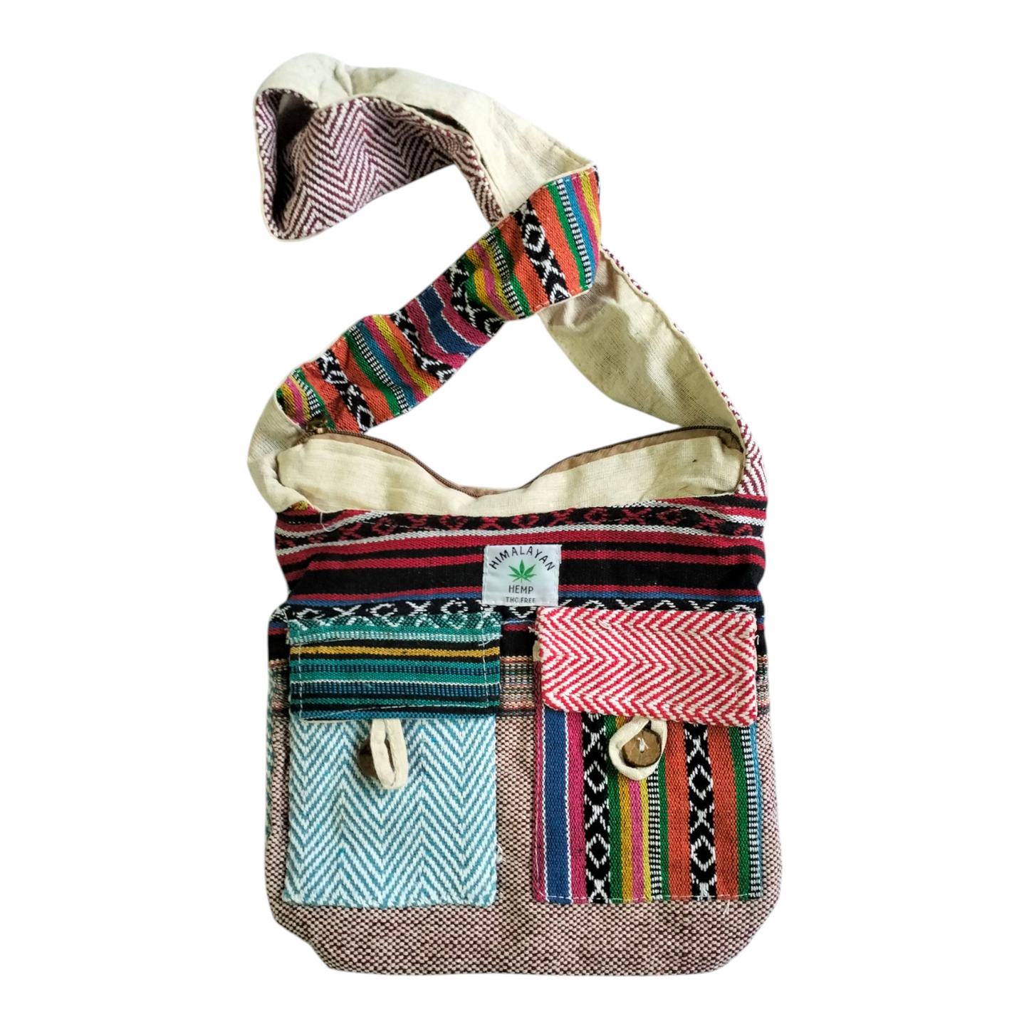 Shantiniketan Style Cotton Sling Bag – Himalayan Hemp Jhola Bag for Women