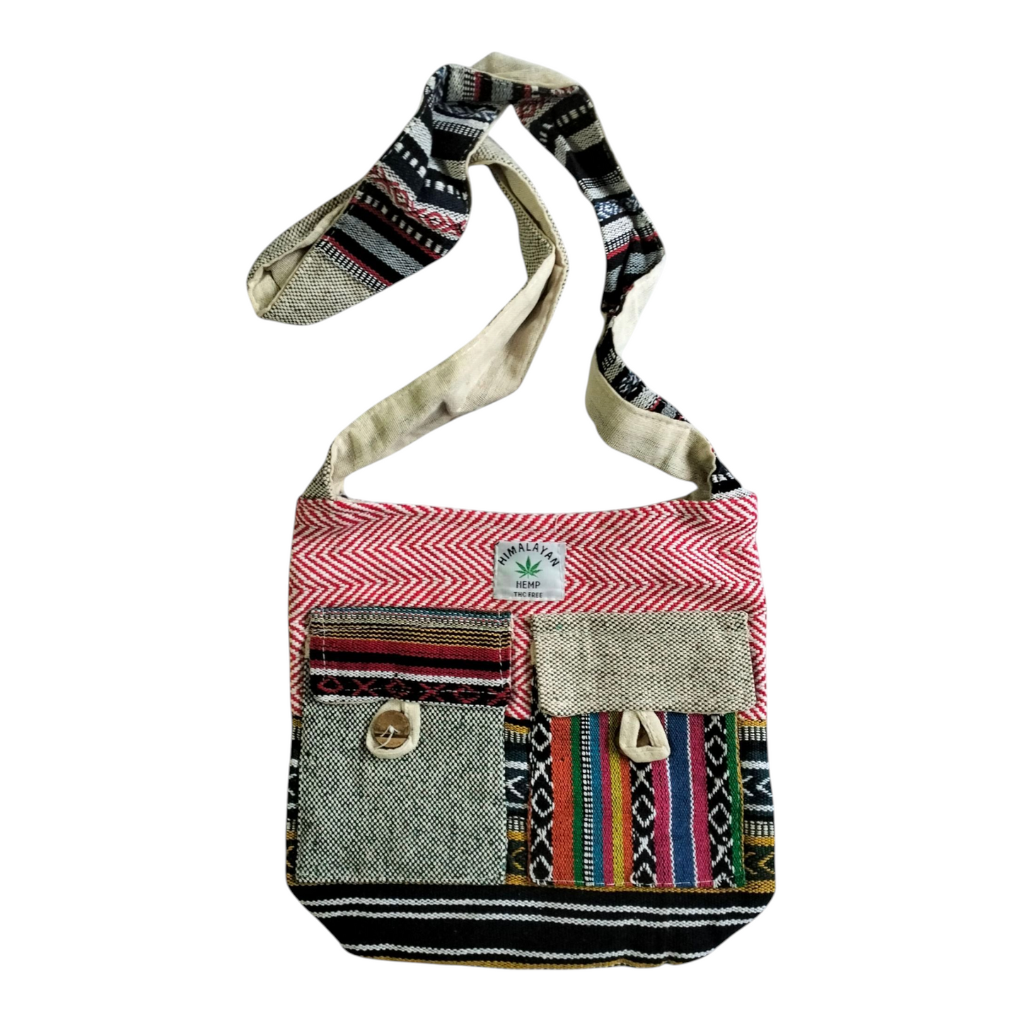 Shantiniketan Style Cotton Sling Bag – Himalayan Hemp Jhola Bag for Women
