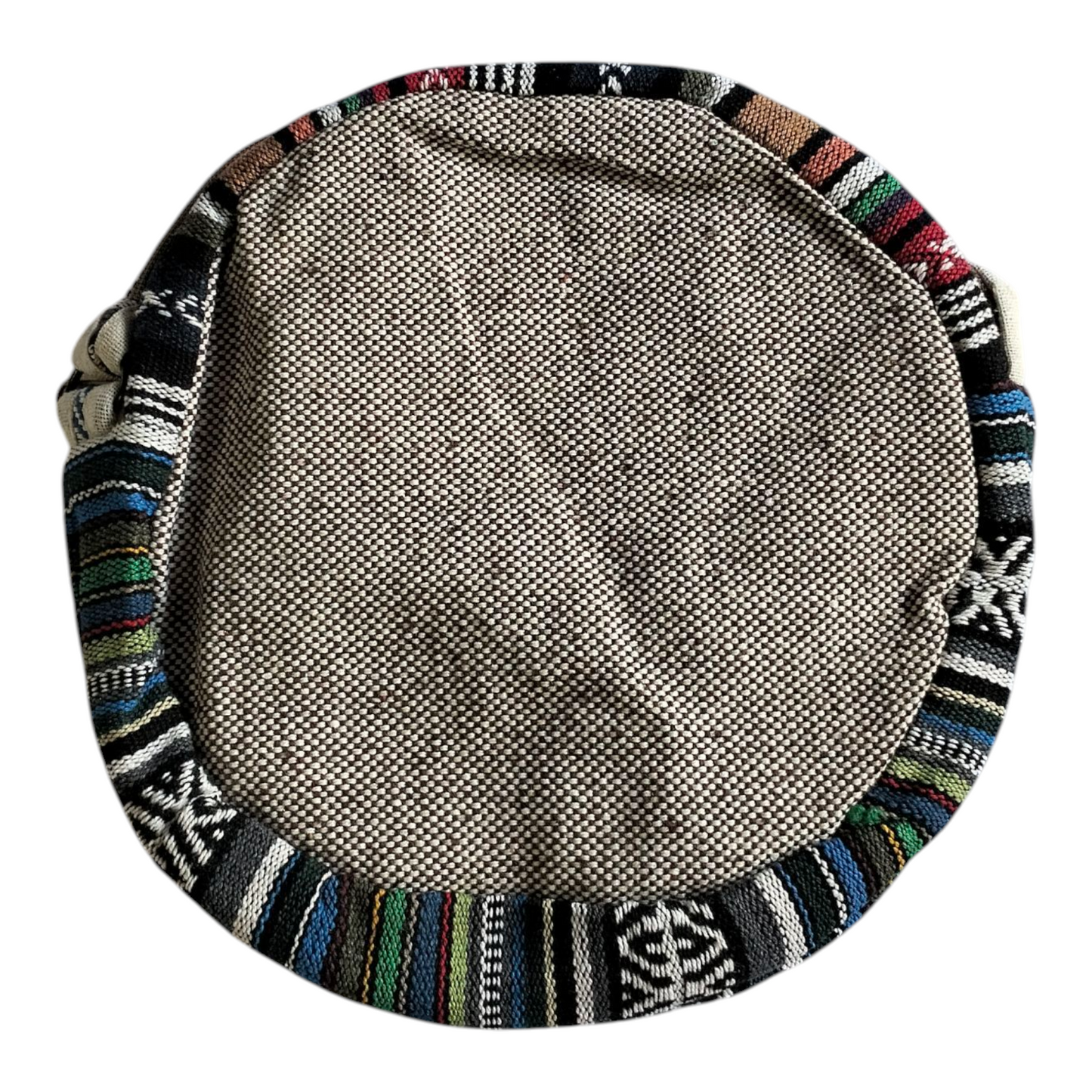 Handcrafted Shantiniketan Round Cotton Sling Bag – Made with Pure Hemp