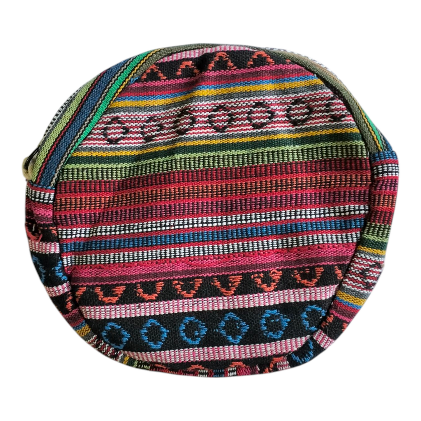 Handcrafted Shantiniketan Round Cotton Sling Bag – Made with Pure Hemp