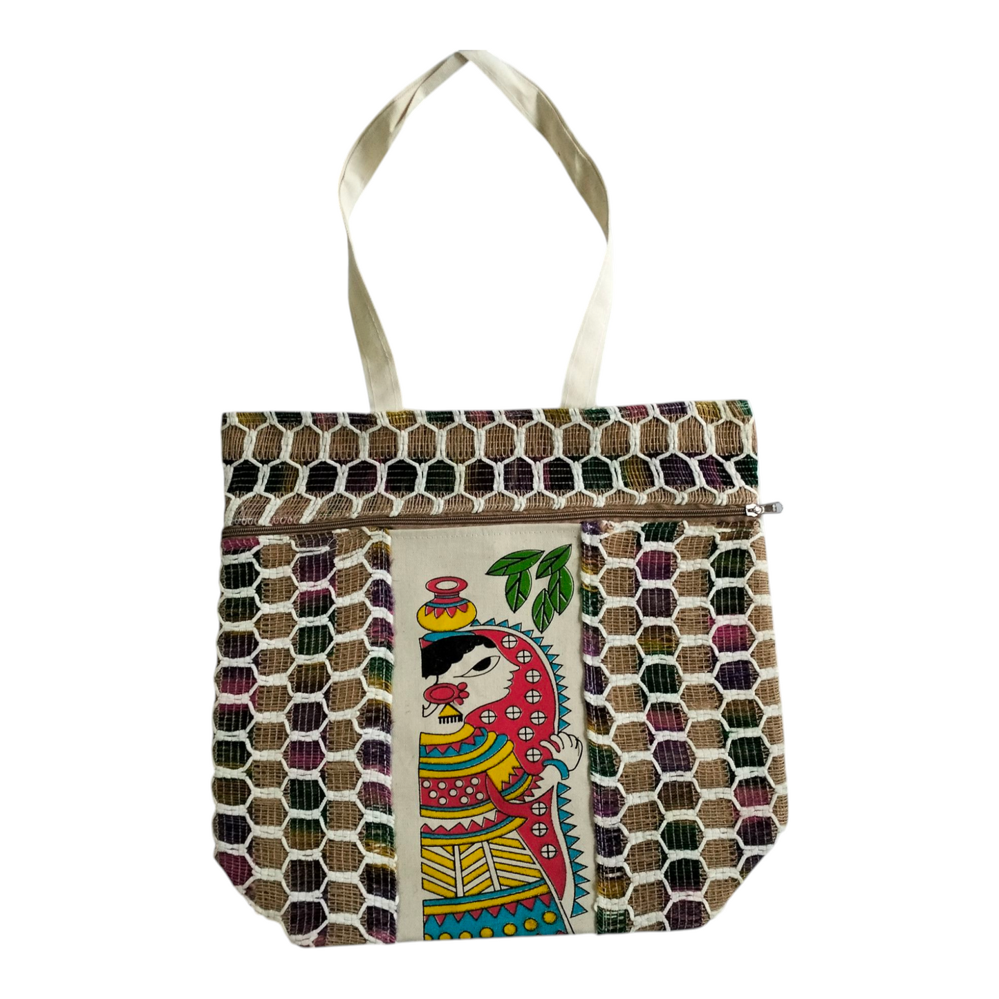 Ethnic Shantiniketan Cotton Tote Bag – Stylish & Eco-Friendly