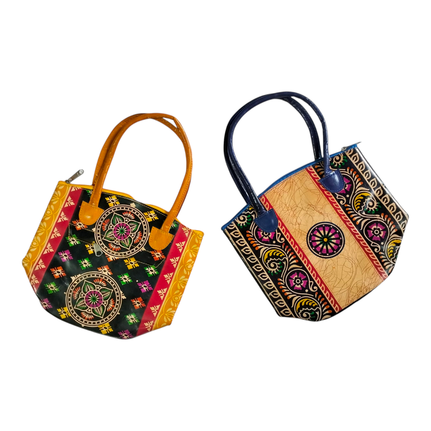 Pack of 2 Mini Handbags Traditional Ethnic Design-Handcrafted Ethnic Bags for Women Shantiniketan Style