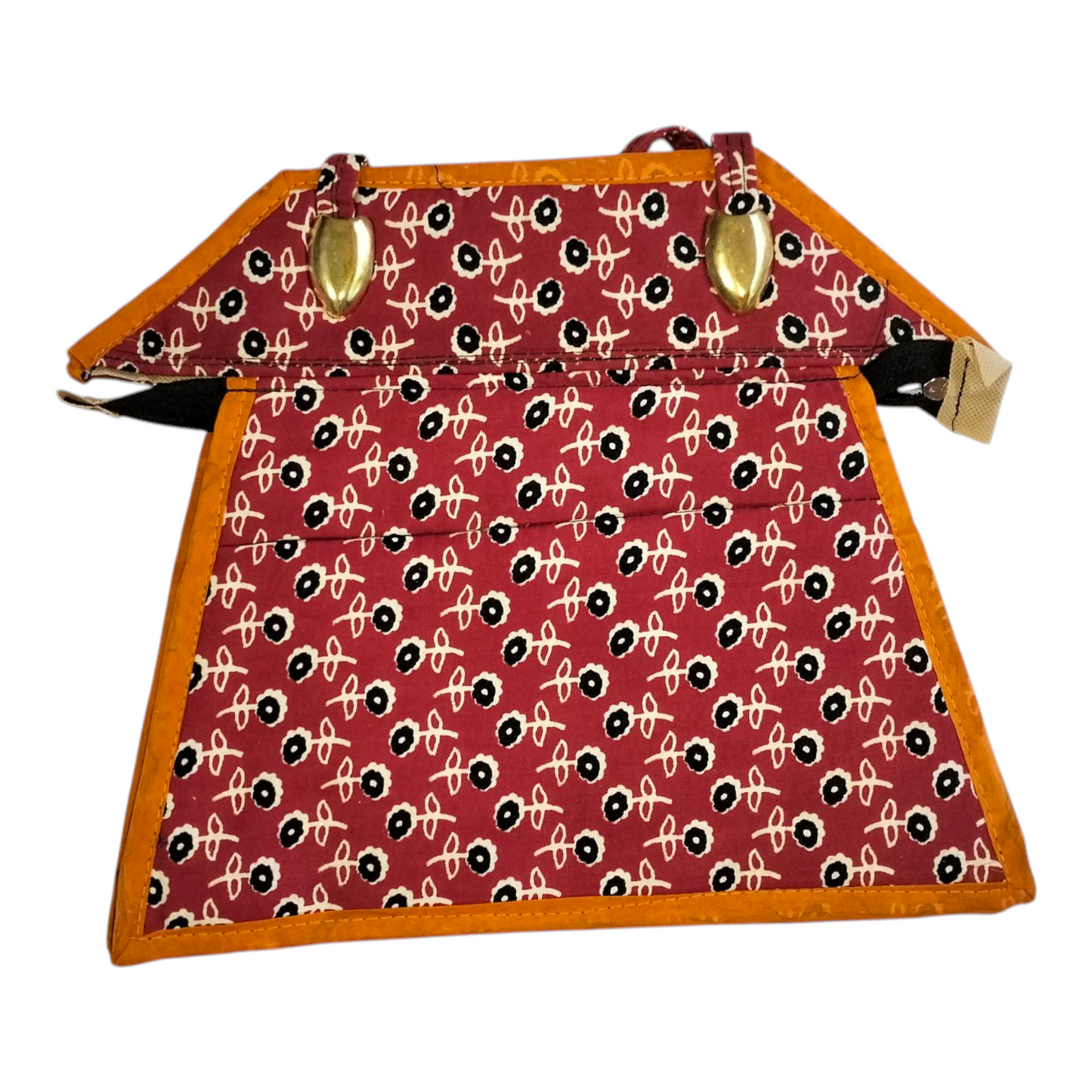 Traditional Shantiniketan Design Cotton Handbag for Women | Ethnic Small Size