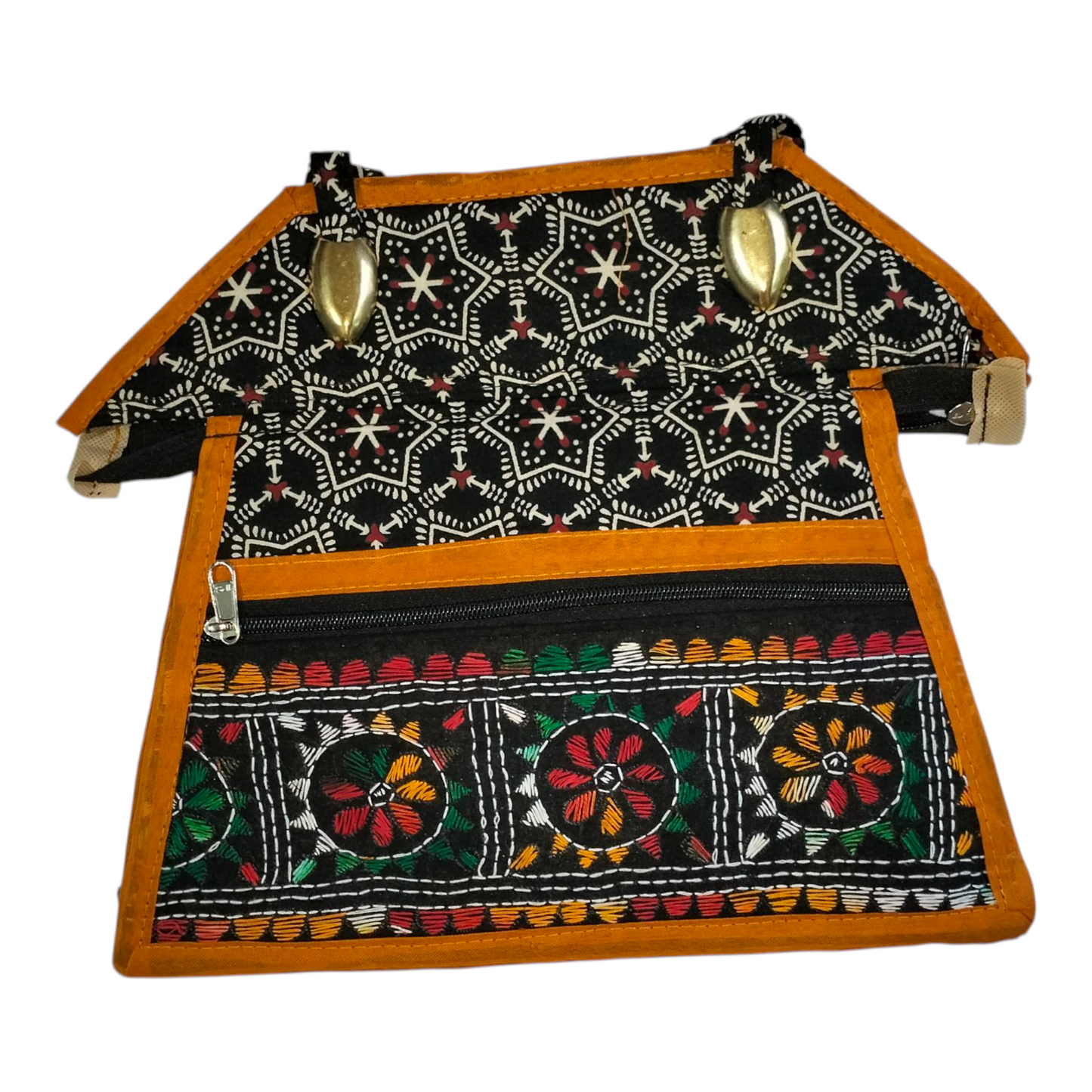 Traditional Shantiniketan Design Cotton Handbag for Women | Ethnic Small Size