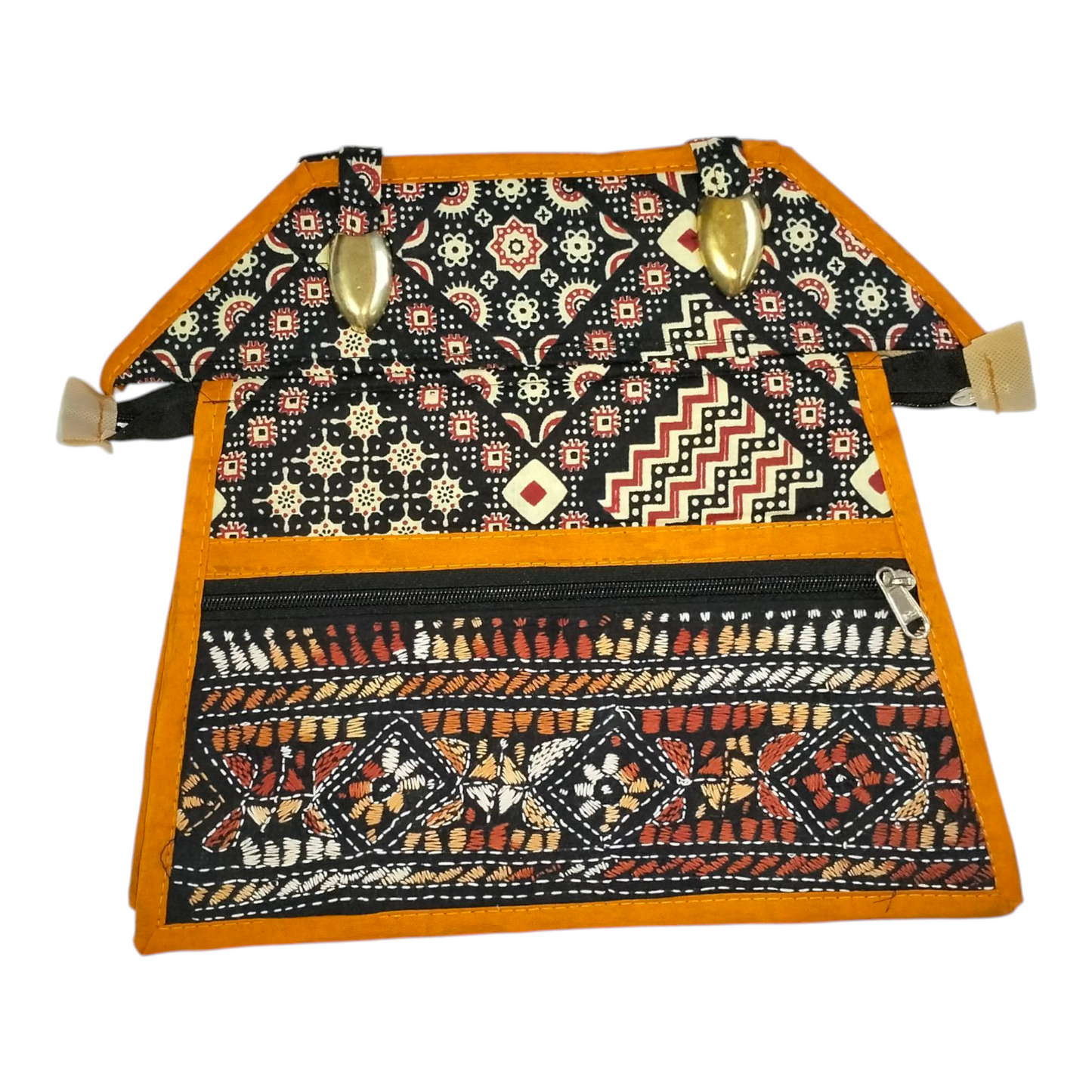 Traditional Shantiniketan Design Cotton Handbag for Women | Ethnic Small Size
