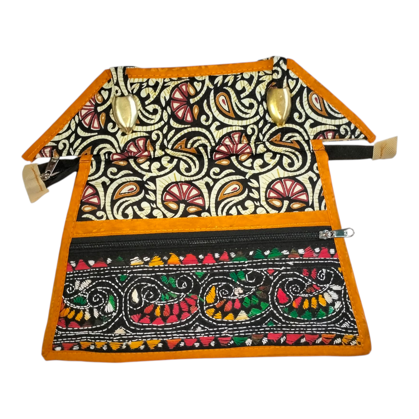 Traditional Shantiniketan Design Cotton Handbag for Women | Ethnic Small Size