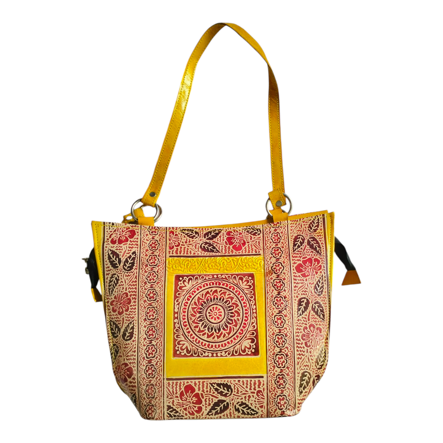 Traditional Shantiniketan Style Shoulder Bag – Spacious Handcrafted Bag Showcasing the Heritage of Bengal