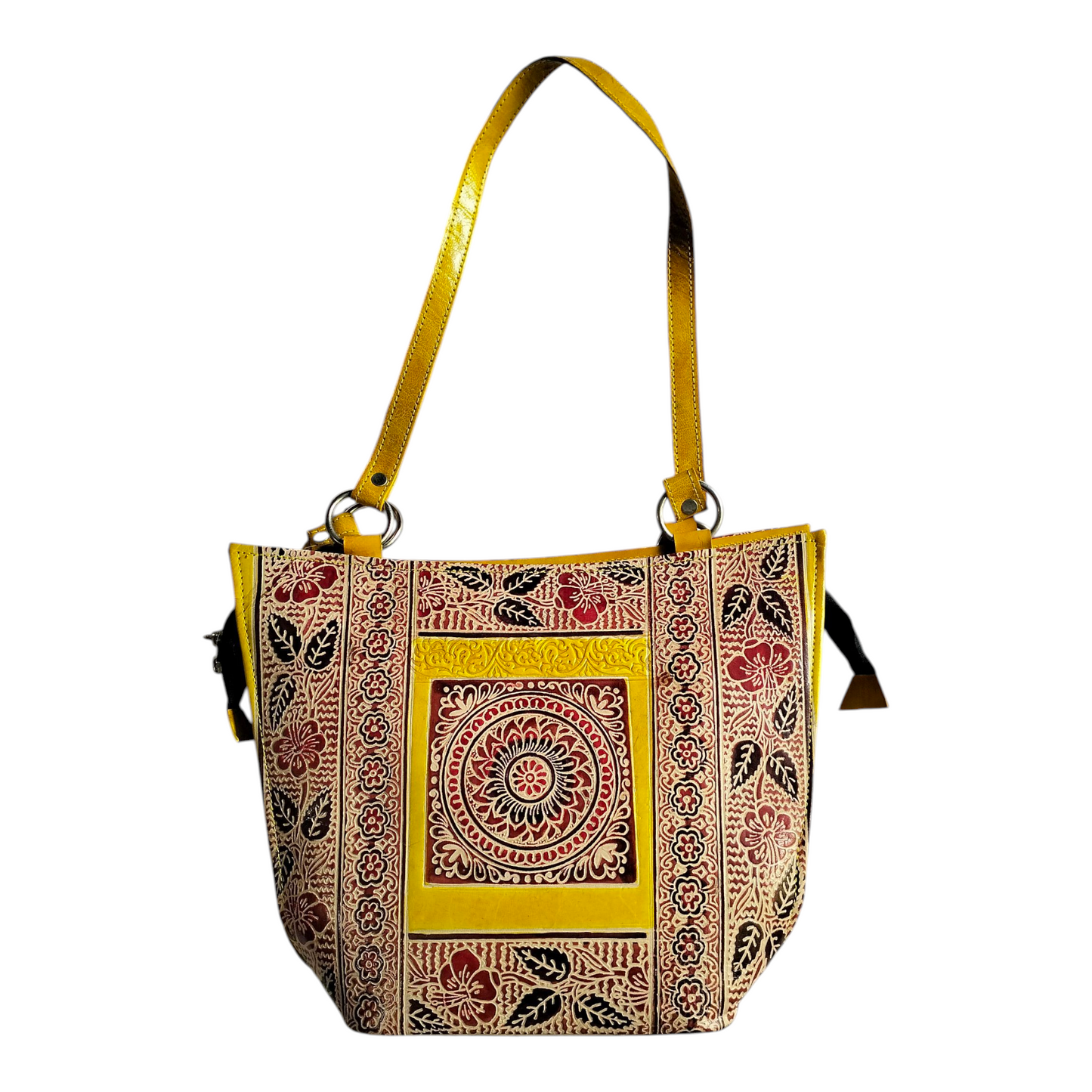 Traditional Shantiniketan Style Shoulder Bag – Spacious Handcrafted Bag Showcasing the Heritage of Bengal
