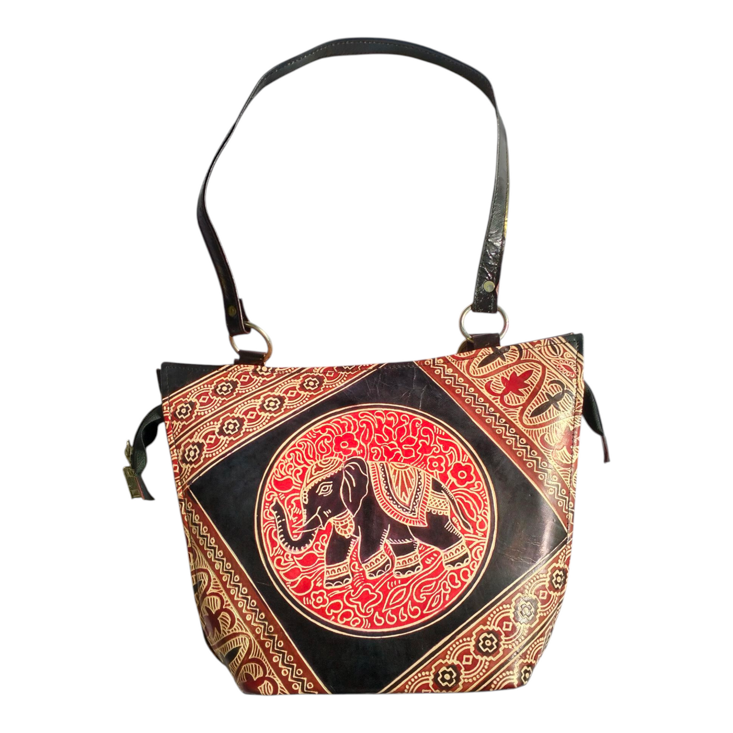 Traditional Shantiniketan Style Shoulder Bag – Spacious Handcrafted Bag Showcasing the Heritage of Bengal