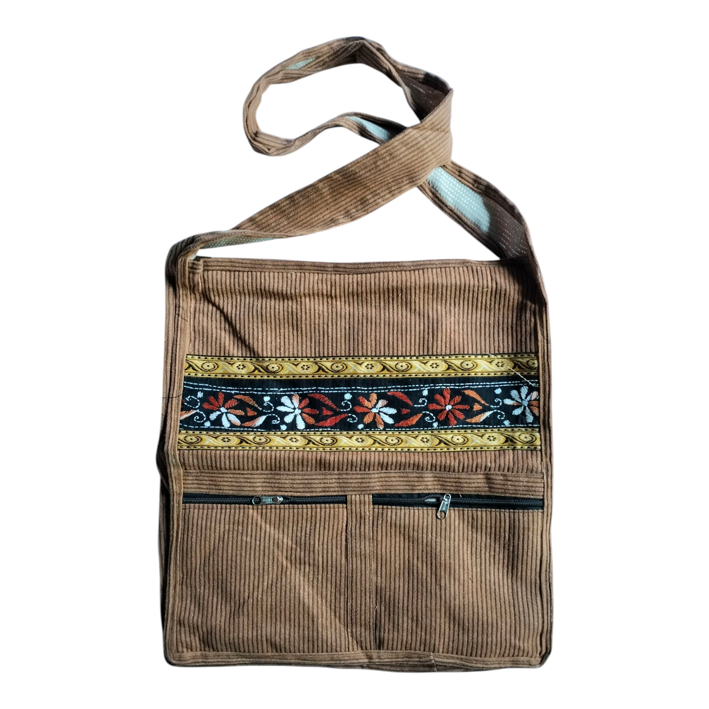 Handcrafted Traditional Shantiniketan Style Cotton Sling Jhola Bag | Crossbody Ethnic & Eco-Friendly