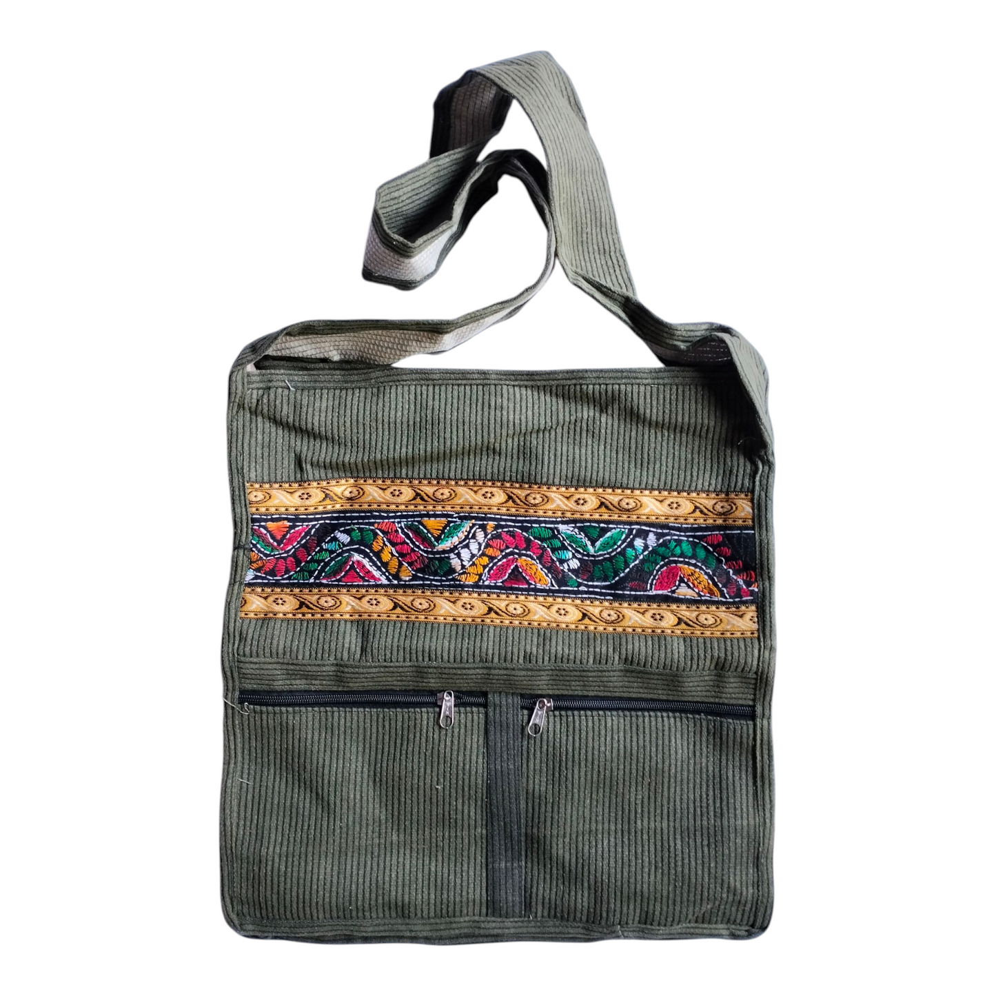 Handcrafted Traditional Shantiniketan Style Cotton Sling Jhola Bag | Crossbody Ethnic & Eco-Friendly