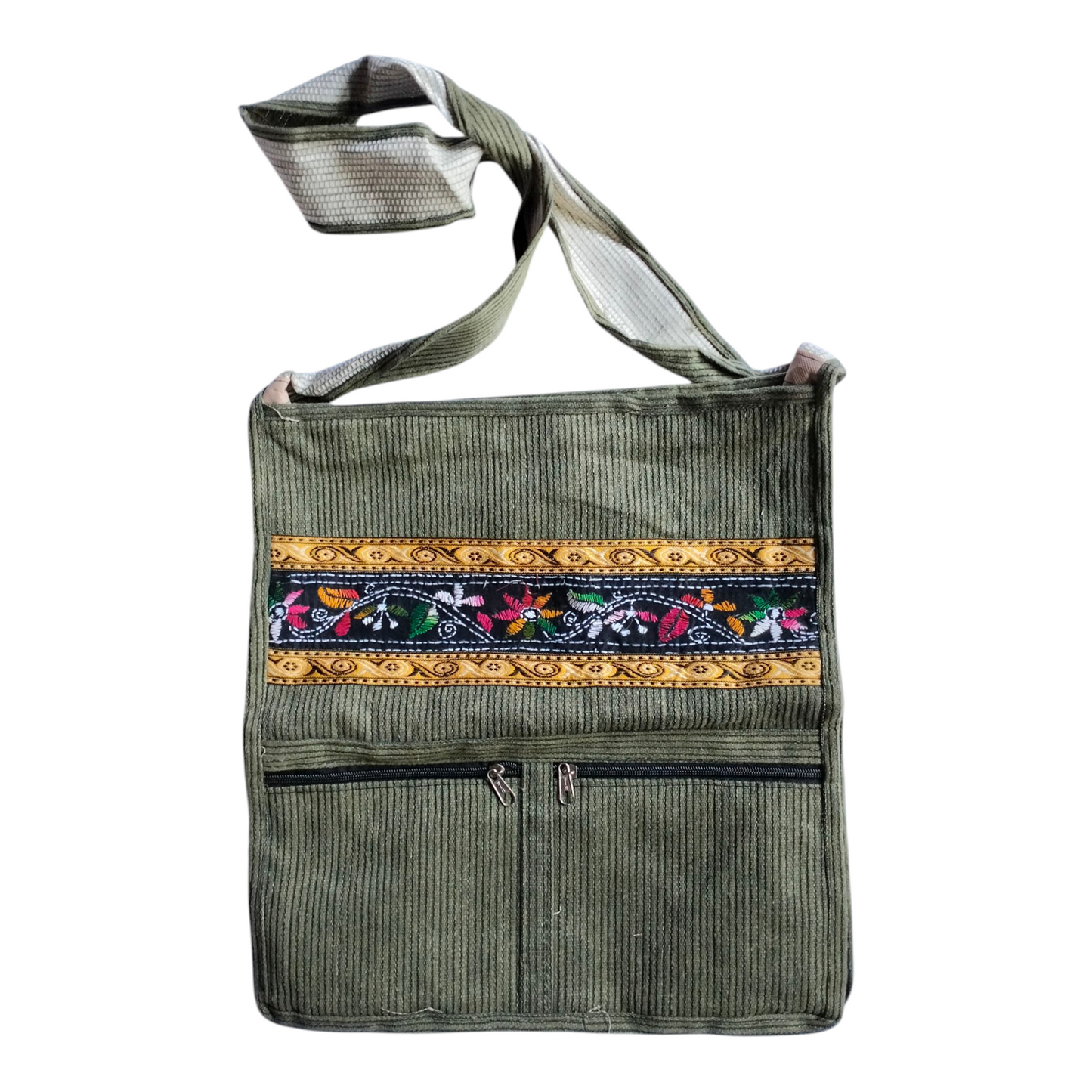 Handcrafted Traditional Shantiniketan Style Cotton Sling Jhola Bag | Crossbody Ethnic & Eco-Friendly
