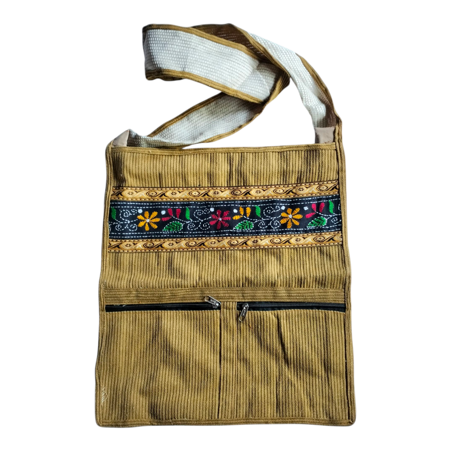 Handcrafted Traditional Shantiniketan Style Cotton Sling Jhola Bag | Crossbody Ethnic & Eco-Friendly