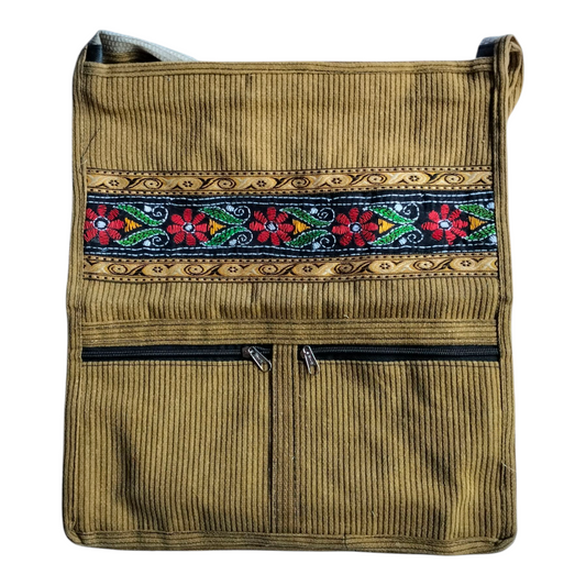 Handcrafted Traditional Shantiniketan Style Cotton Sling Jhola Bag | Crossbody Ethnic & Eco-Friendly