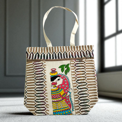 Ethnic Shantiniketan Cotton Tote Bag – Stylish & Eco-Friendly