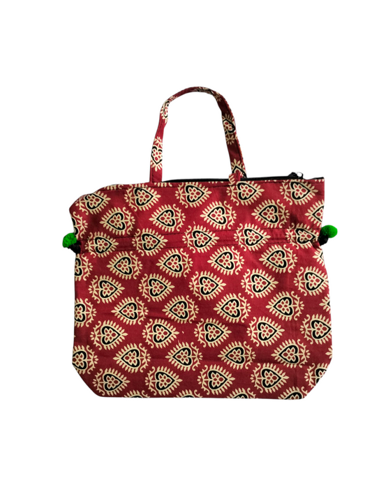 Shantiniketan Cotton Mini Handbag - Traditional Indian Handcrafted Bag for Women - Ethnic Charm & Style